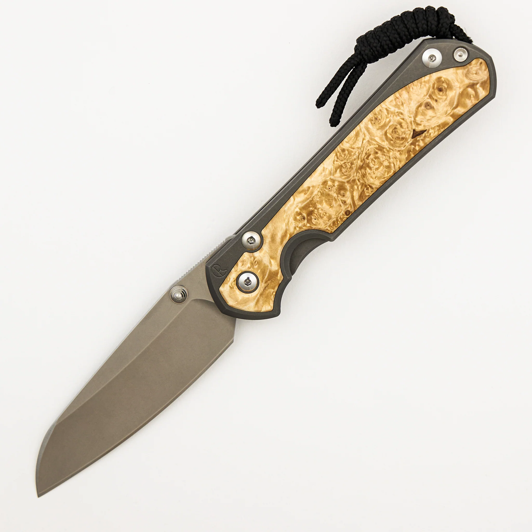 Large Sebenza 31 Box Elder Inlay - Insingo CPM MagnaCut Blade - Silver Double Thumb Lugs - Image 50