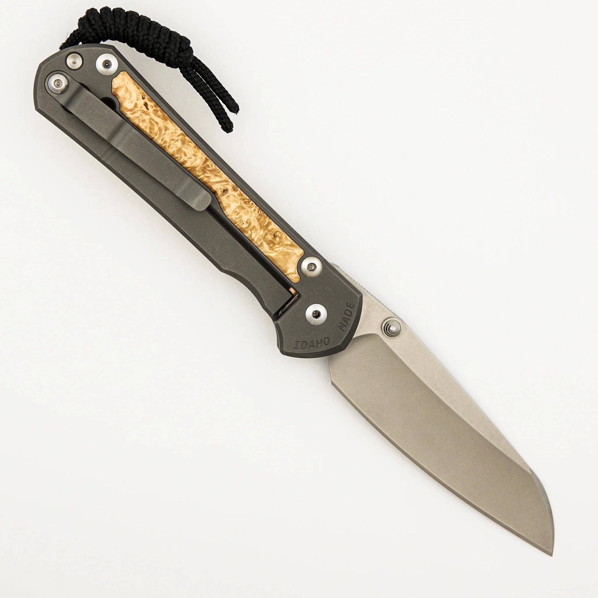 Large Sebenza 31 Box Elder Inlay - Insingo CPM MagnaCut Blade - Silver Double Thumb Lugs - Image 51