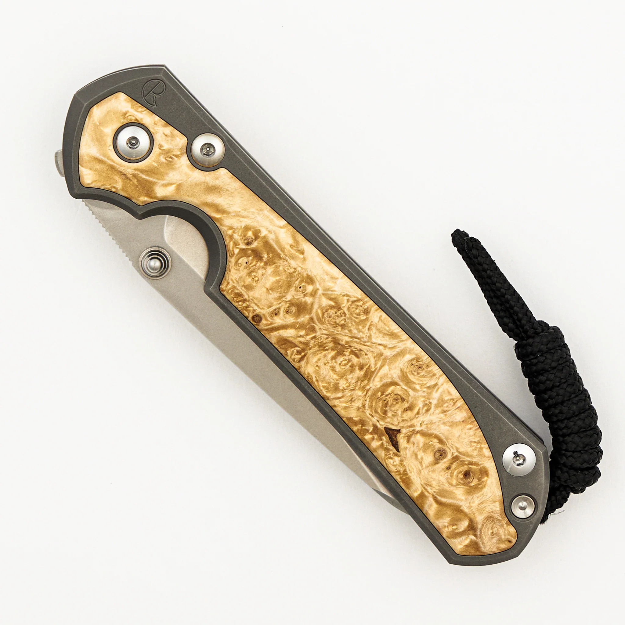 Large Sebenza 31 Box Elder Inlay - Insingo CPM MagnaCut Blade - Silver Double Thumb Lugs - Image 52