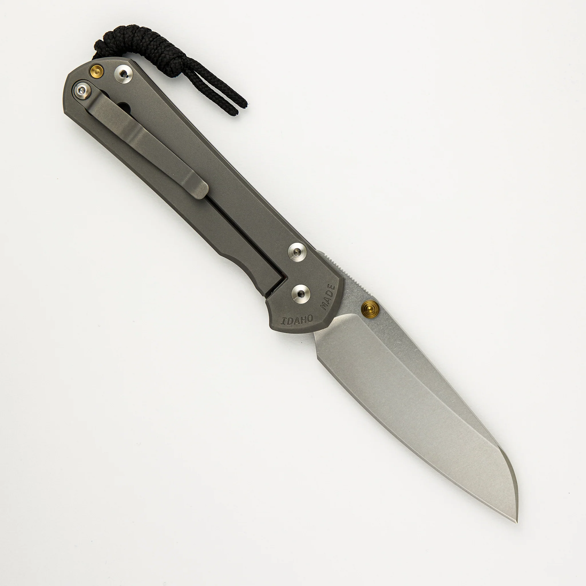Large Sebenza 31 - Insingo CPM MagnaCut Blade - Glass Blasted - Gold Double Lugs - Image 2
