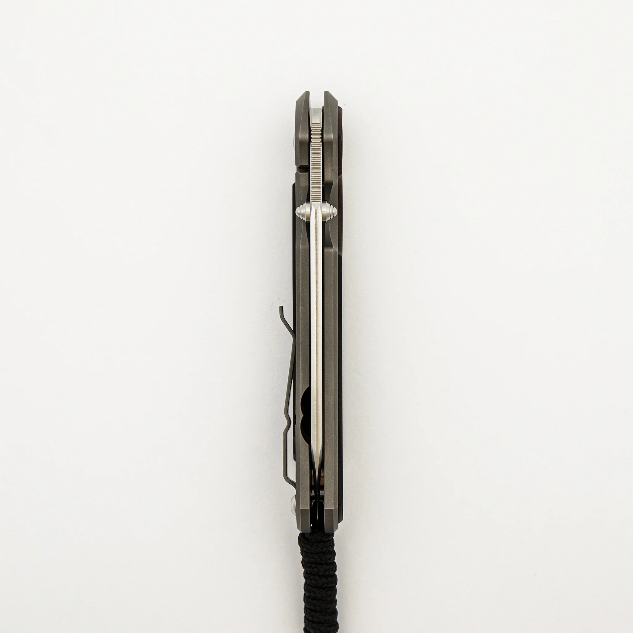 Large Sebenza 31 Macassar Ebony Inlay - Insingo CPM MagnaCut Blade - Silver Double Thumb Lugs - Image 19