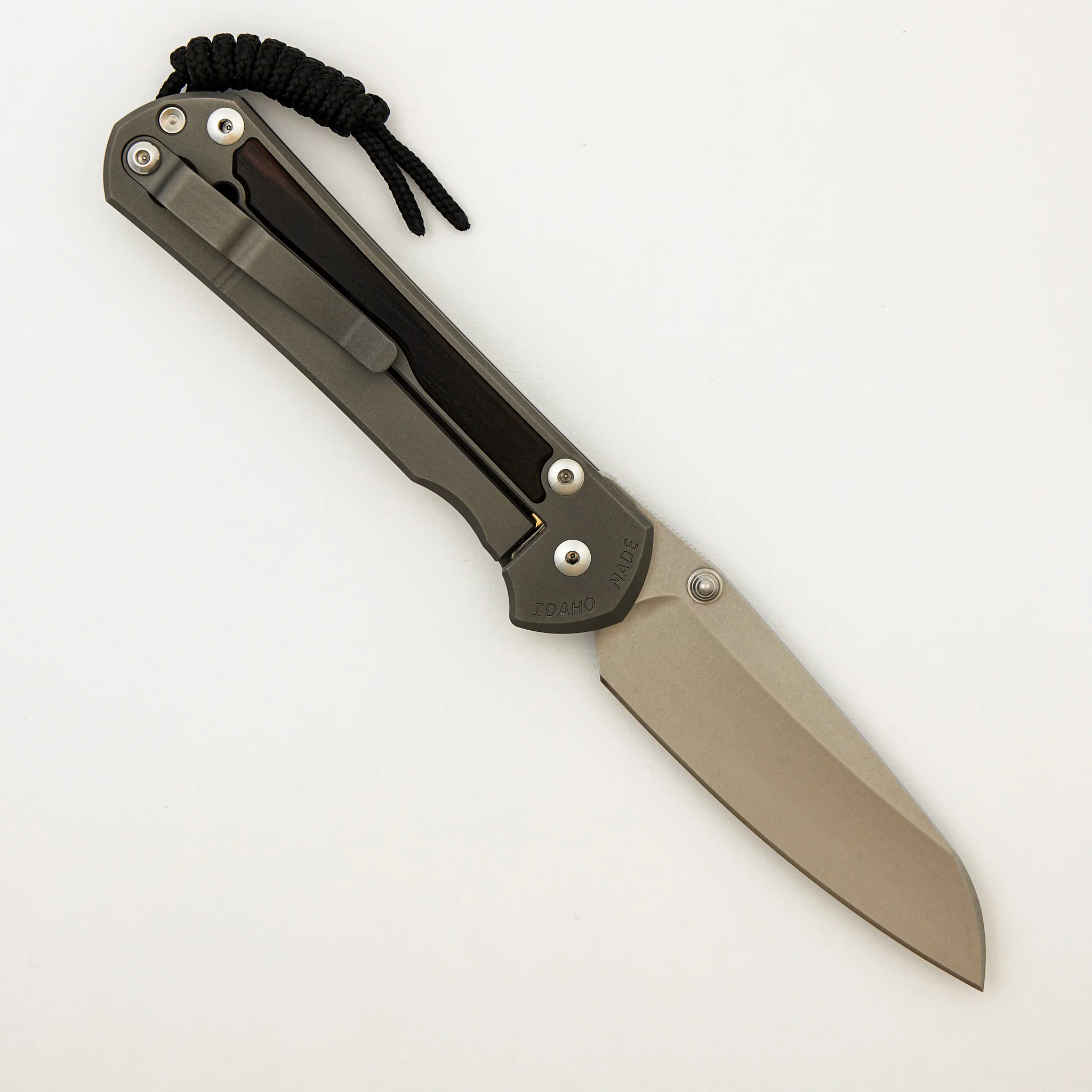 Large Sebenza 31 Macassar Ebony Inlay - Insingo CPM MagnaCut Blade - Silver Double Thumb Lugs - Image 2