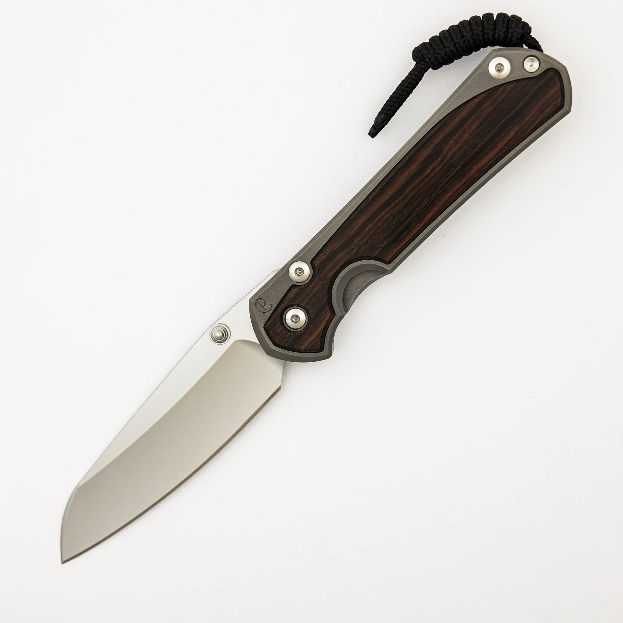 Large Sebenza 31 Macassar Ebony Inlay - Insingo CPM MagnaCut Blade - Silver Double Thumb Lugs - Image 22