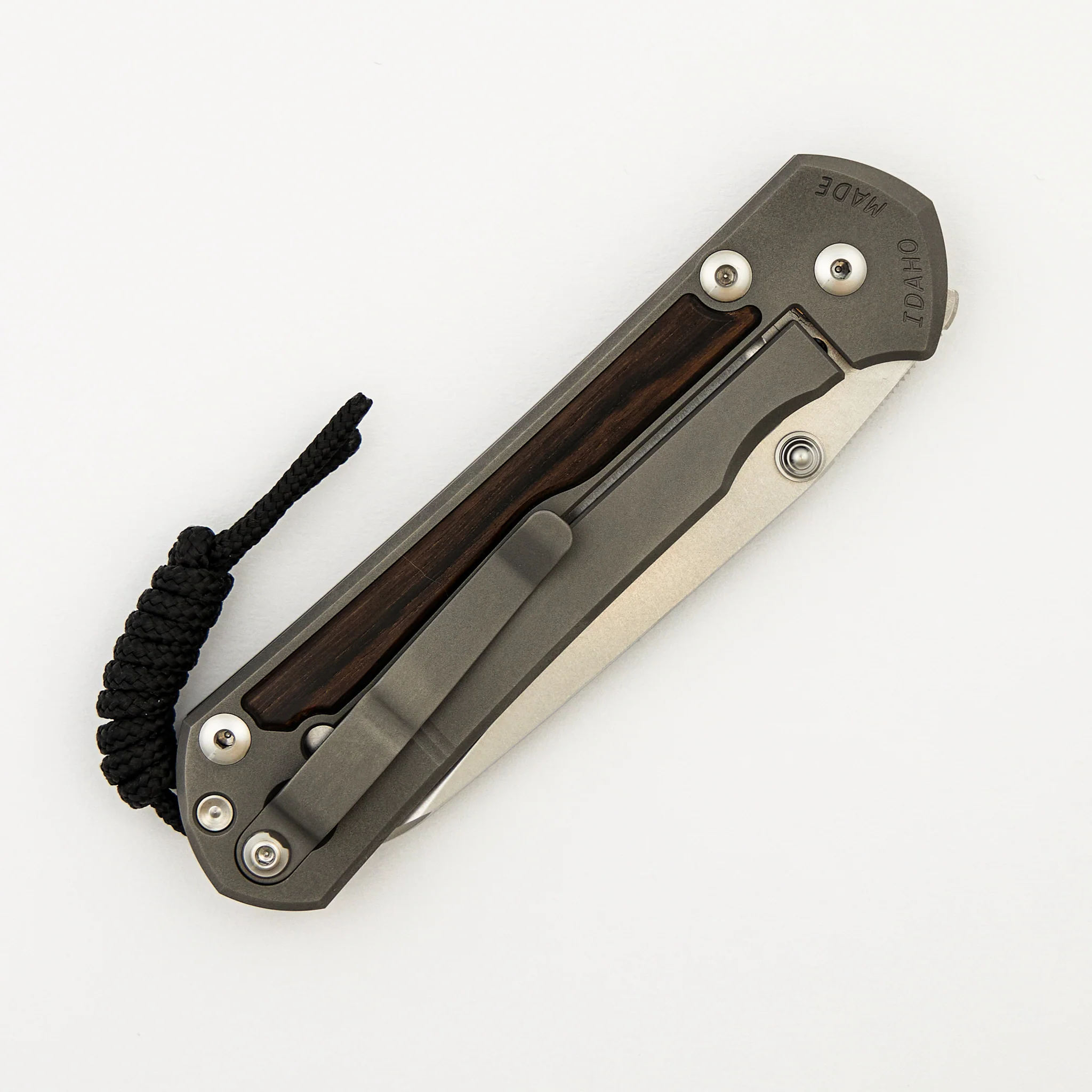 Large Sebenza 31 Macassar Ebony Inlay - Insingo CPM MagnaCut Blade - Silver Double Thumb Lugs - Image 25