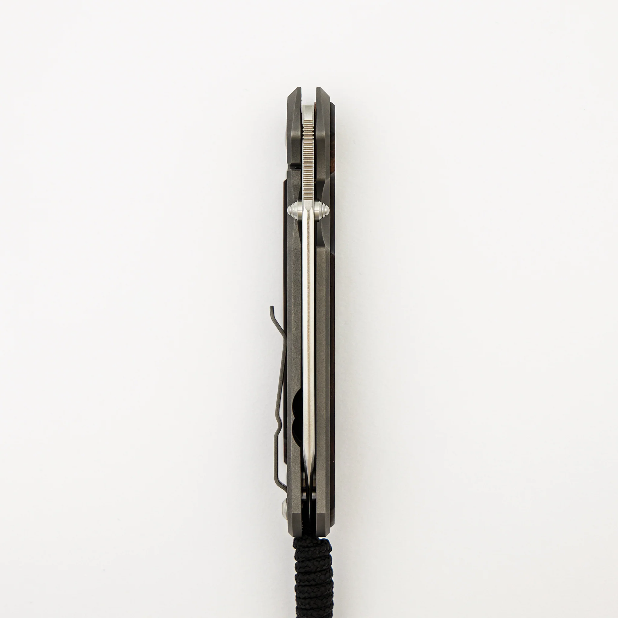 Large Sebenza 31 Macassar Ebony Inlay - Insingo CPM MagnaCut Blade - Silver Double Thumb Lugs - Image 26