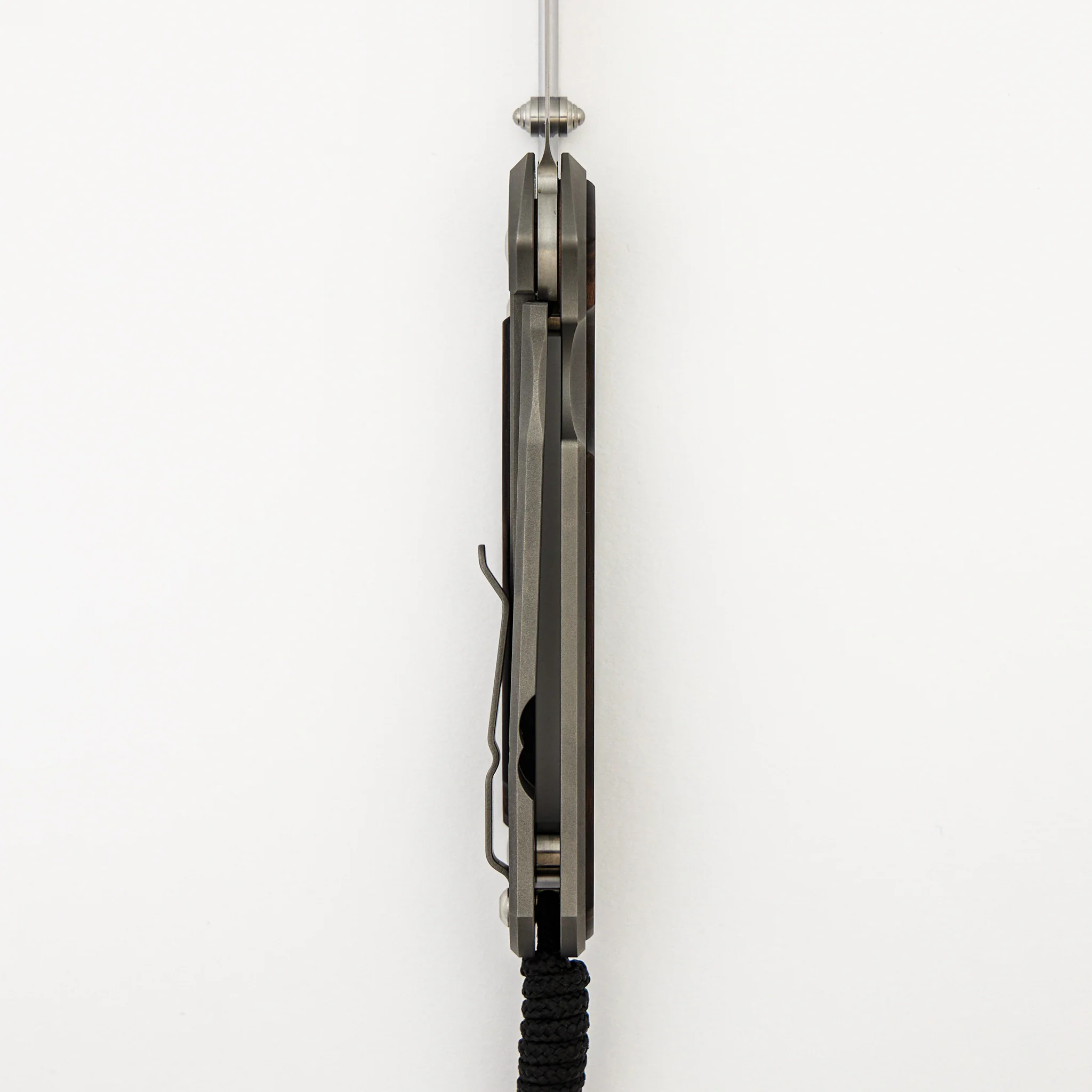 Large Sebenza 31 Macassar Ebony Inlay - Insingo CPM MagnaCut Blade - Silver Double Thumb Lugs - Image 27