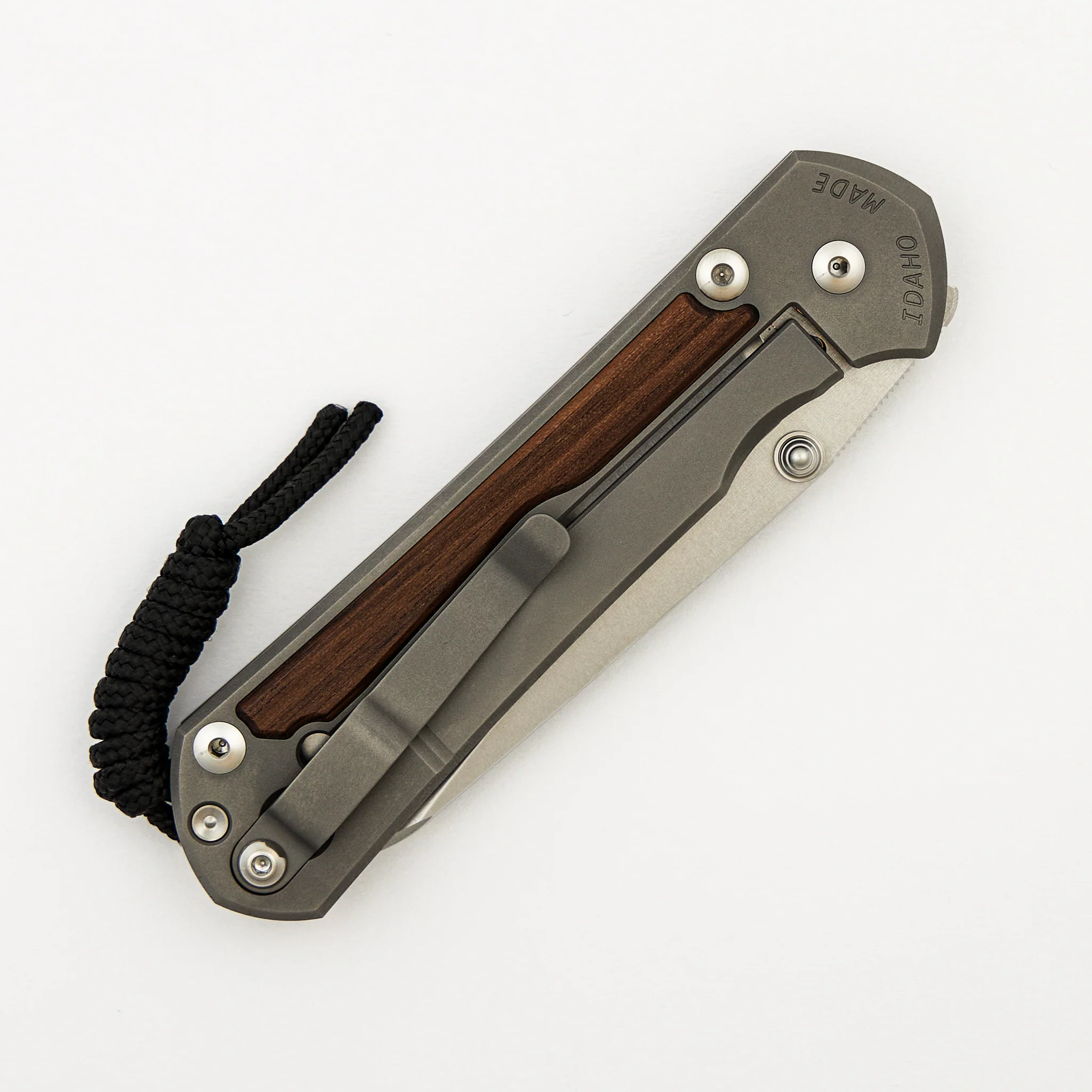 Large Sebenza 31 Macassar Ebony Inlay - Insingo CPM MagnaCut Blade - Silver Double Thumb Lugs - Image 32