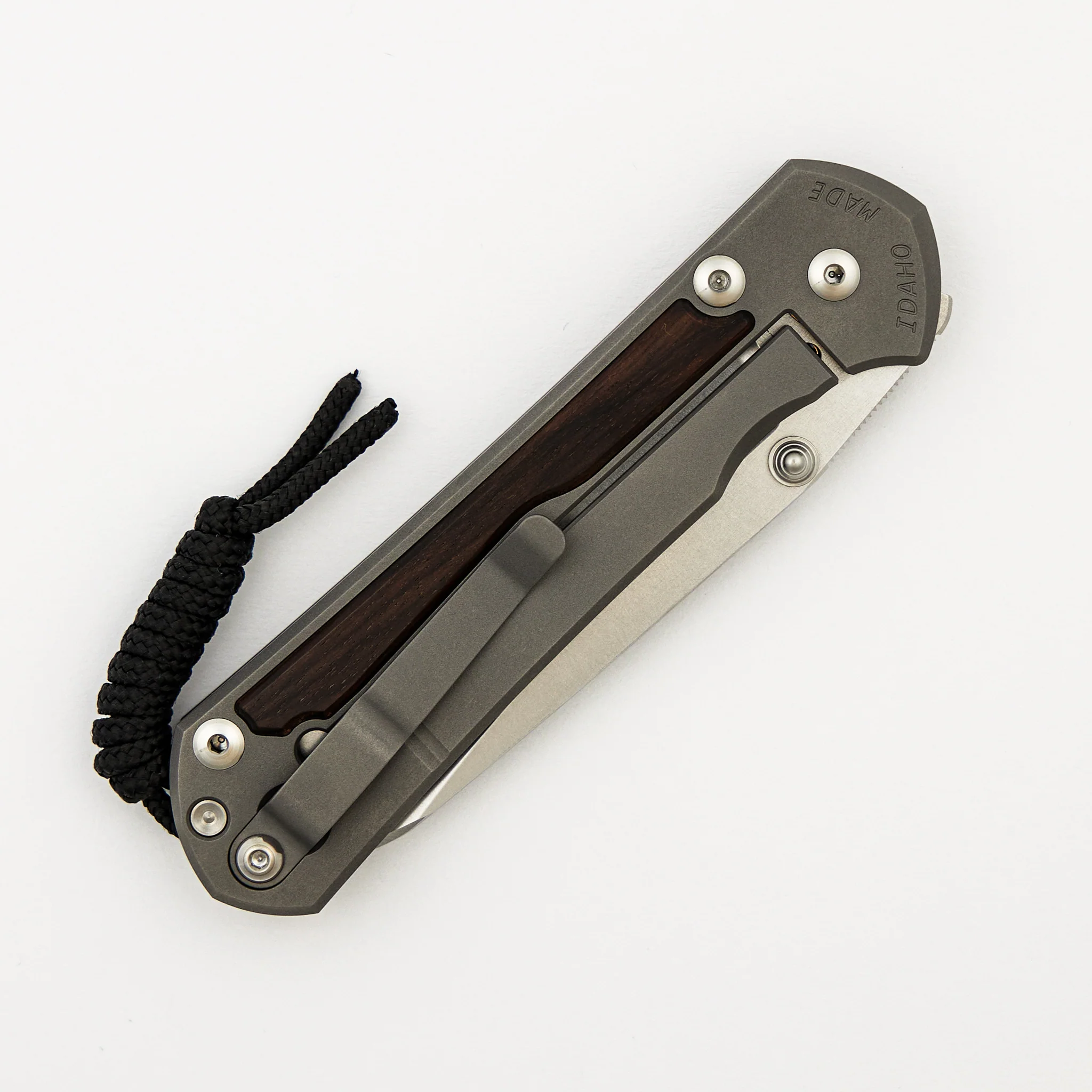 Large Sebenza 31 Macassar Ebony Inlay - Insingo CPM MagnaCut Blade - Silver Double Thumb Lugs - Image 39