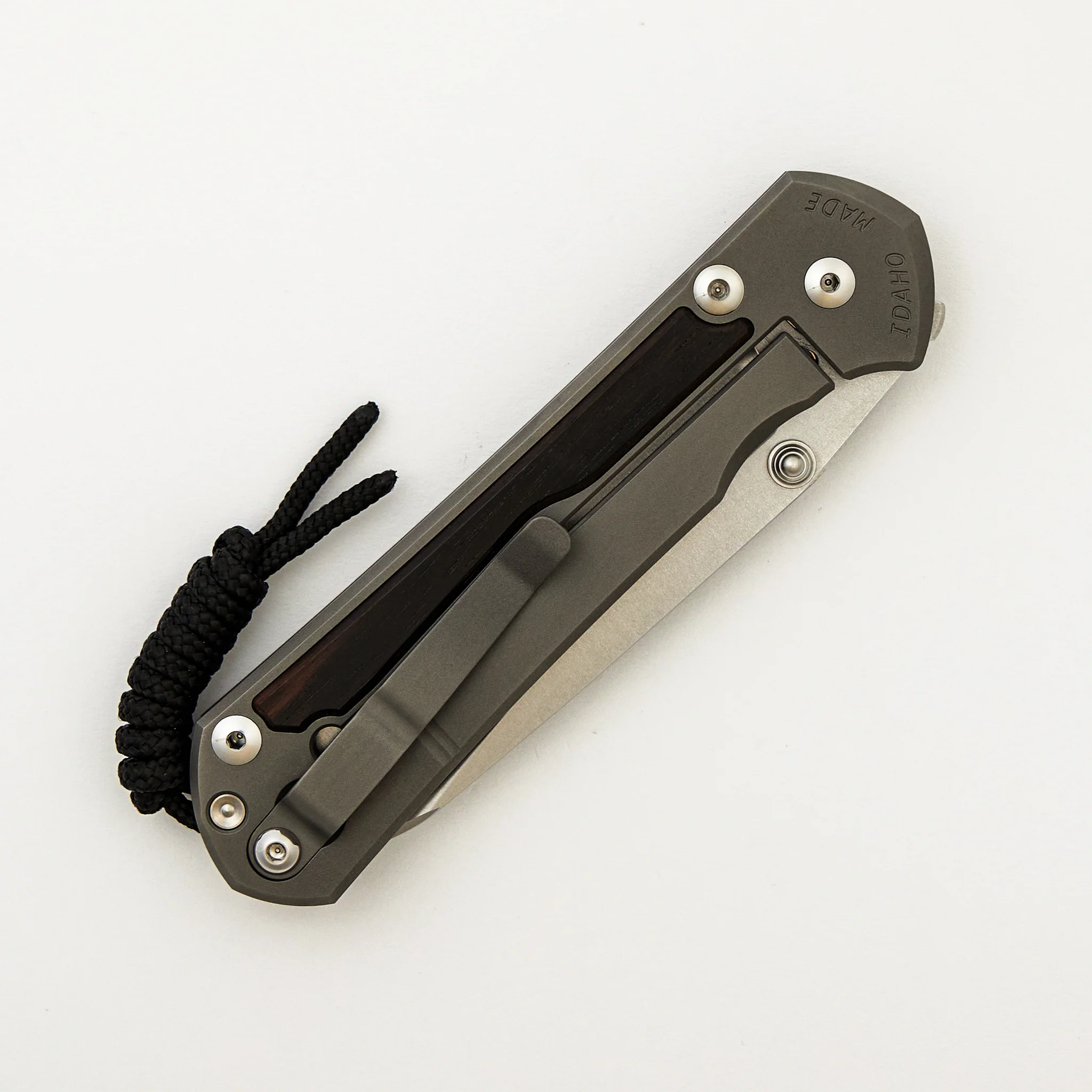 Large Sebenza 31 Macassar Ebony Inlay - Insingo CPM MagnaCut Blade - Silver Double Thumb Lugs - Image 4