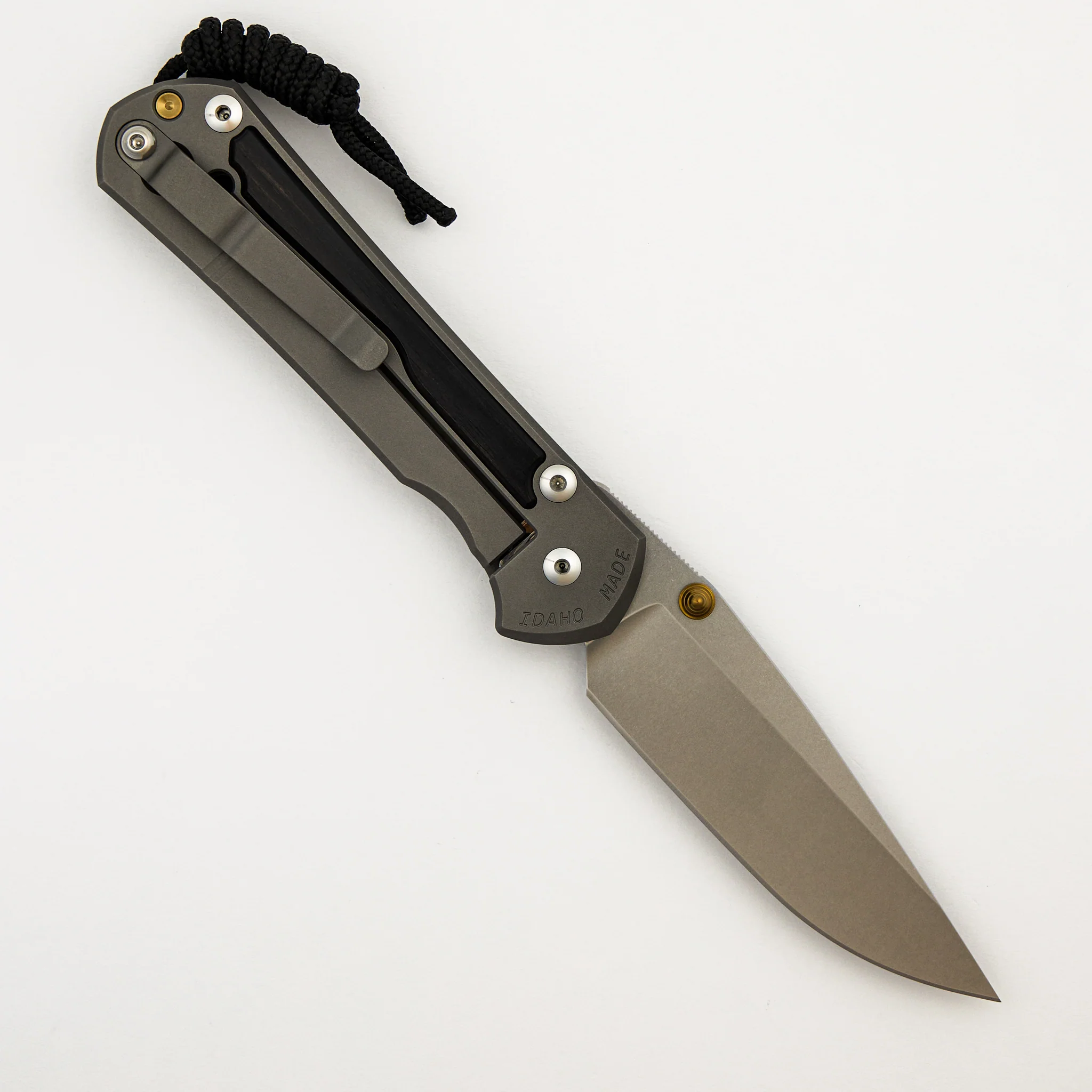 Large Sebenza 31 Macassar Inlay - CPM MagnaCut Blade - Gold Double Thumb Lugs - Image 37