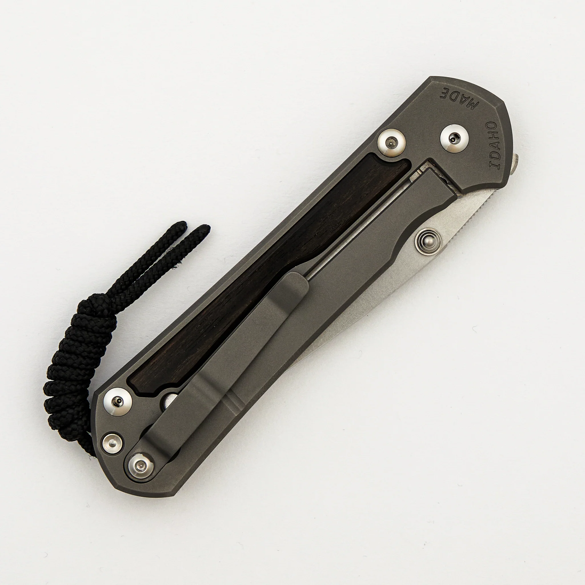 Large Sebenza 31 Macassar Inlay - Drop Point CPM MagnaCut Blade - Silver Double Thumb Lugs - Image 25