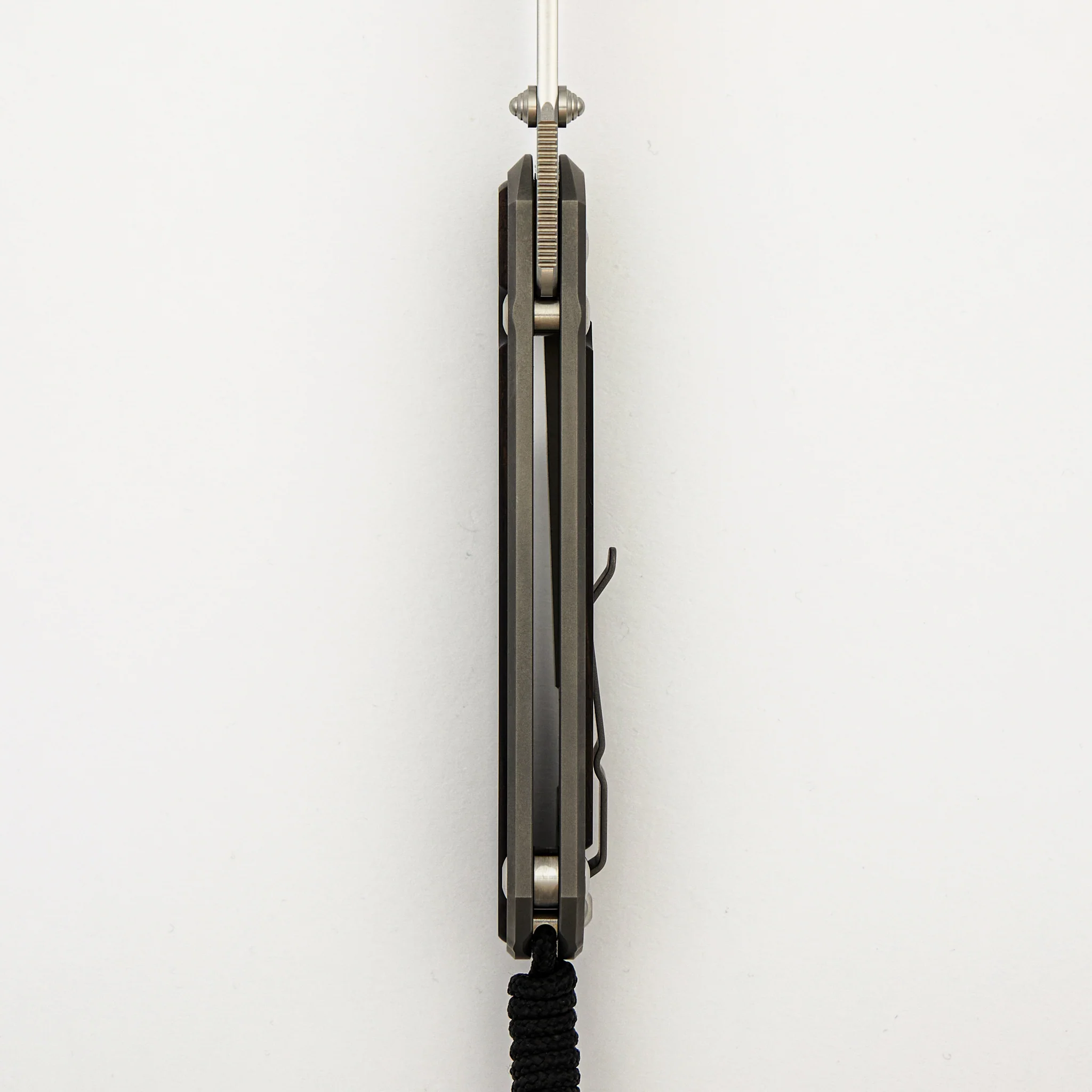 Large Sebenza 31 Macassar Inlay - Drop Point CPM MagnaCut Blade - Silver Double Thumb Lugs - Image 28