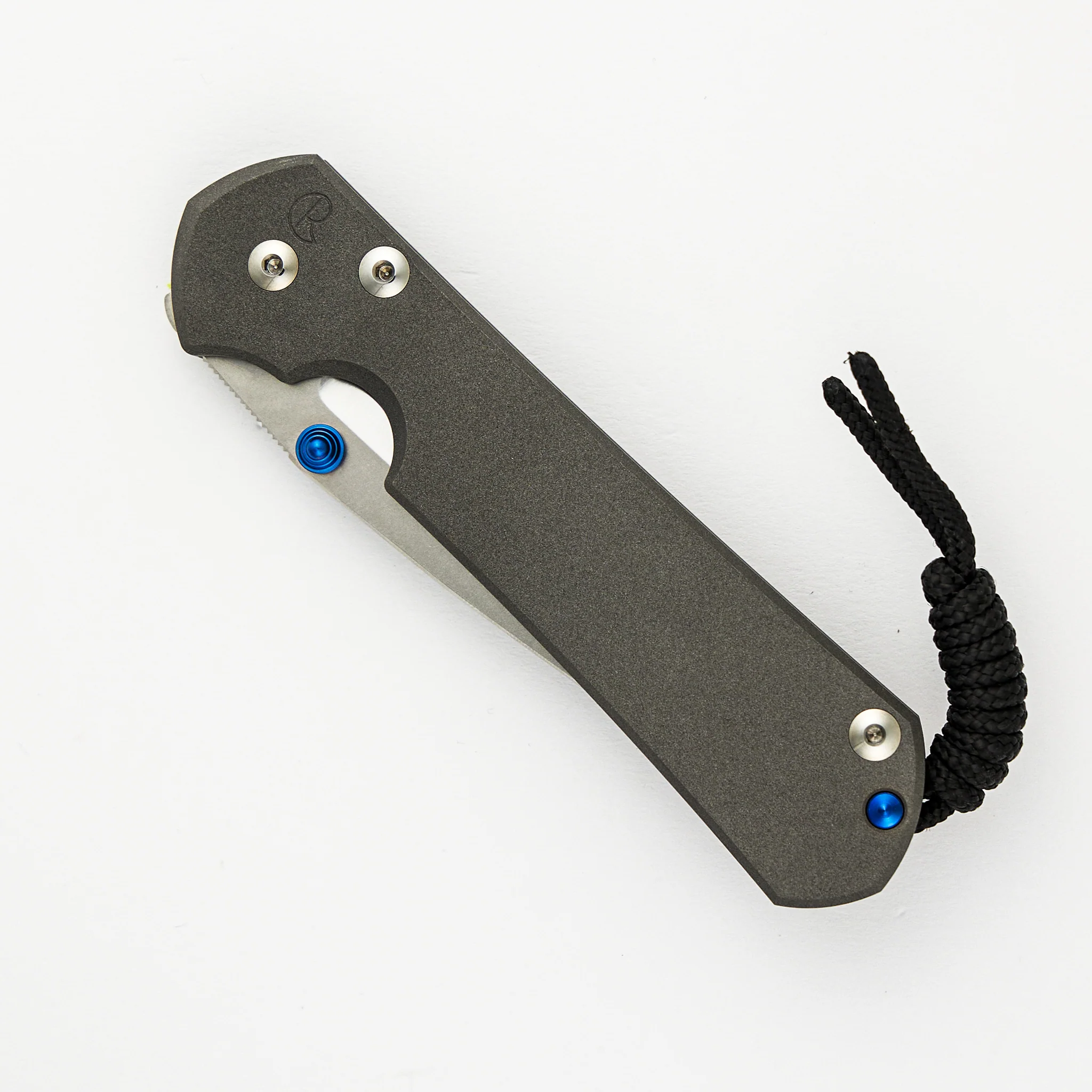 Large Sebenza 31 - Drop Point Polished CPM MagnaCut Blade - Blue Double Thumb Lugs - Image 3