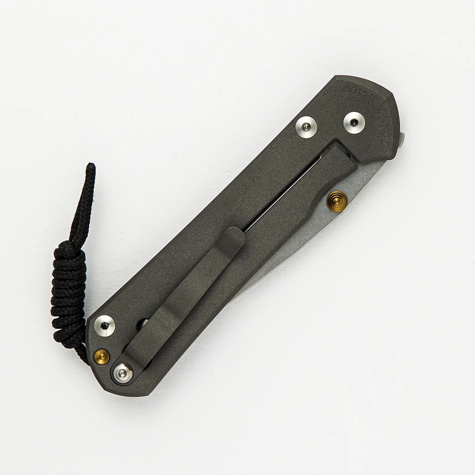 Large Sebenza 31 - Drop Point Polished CPM MagnaCut Blade - Gold Double Thumb Lugs - Image 4