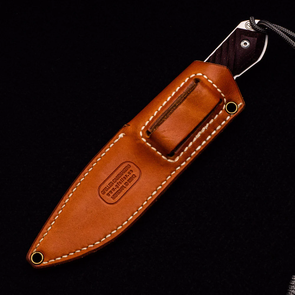 Nyala – Drop Point CPM S35VN Blade – Natural Canvas Micarta - Image 3