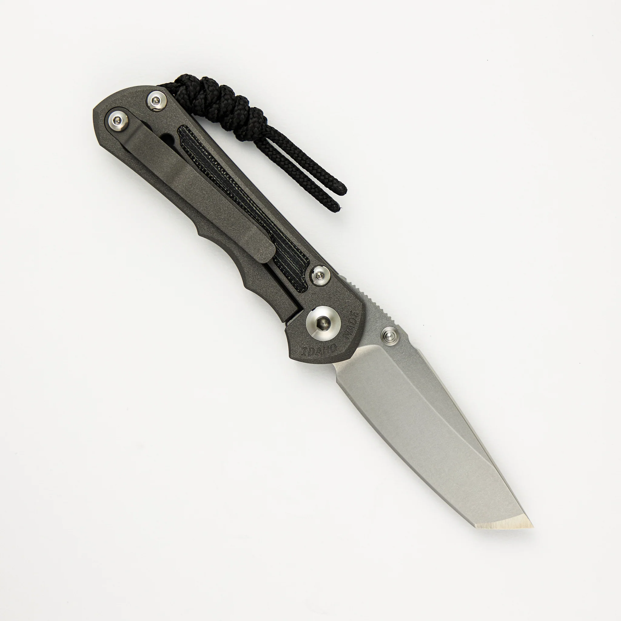 Small Inkosi - Black Canvas Micarta Inlays - Tanto CPM MagnaCut Blade - Image 2