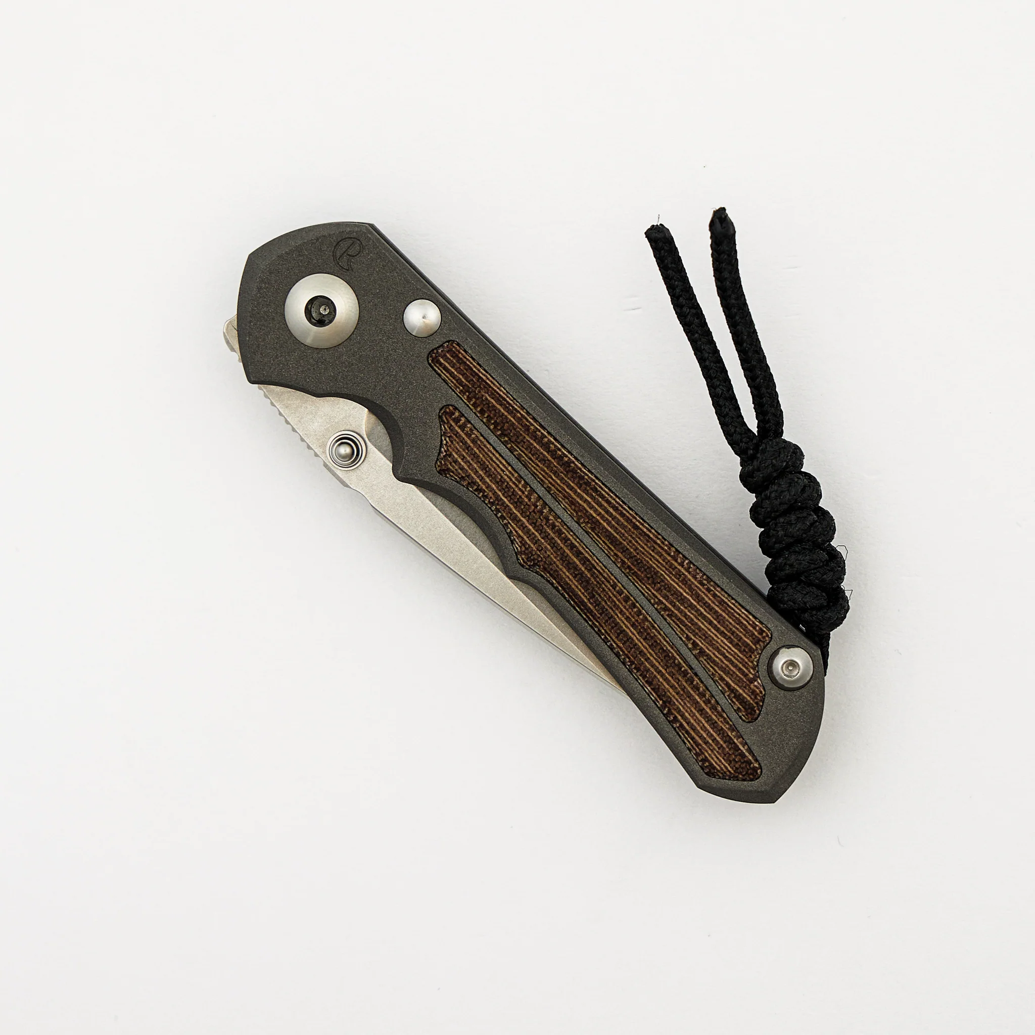 Small Inkosi - Natural Canvas Micarta Inlay - Drop Point CPM MagnaCut Blade - Image 3