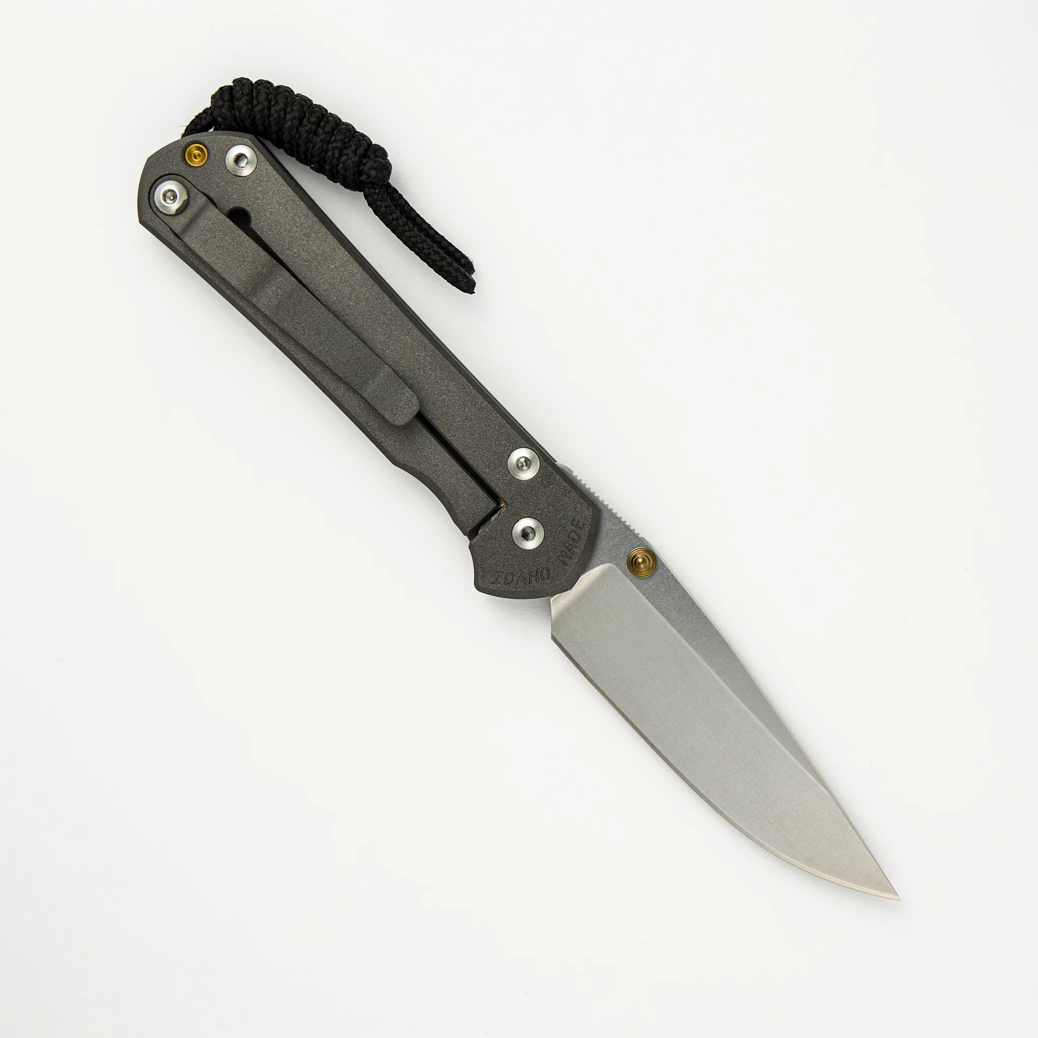 Small Sebenza 31 - Drop Point CPM MagnaCut Blade - Gold Double Thumb Lugs - Image 2