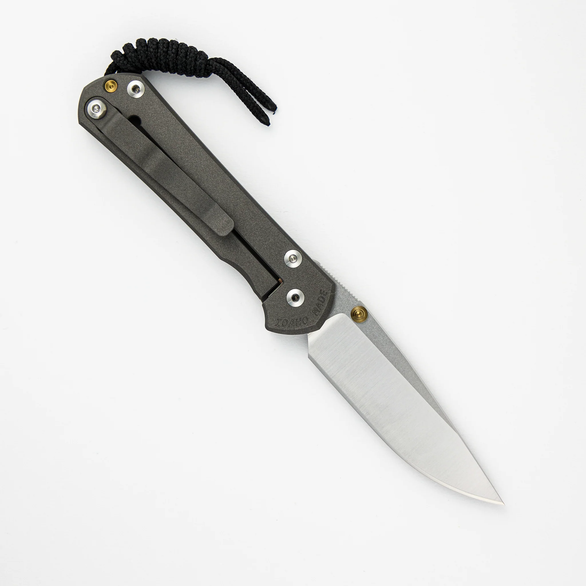 Small Sebenza 31 - Drop Point Polished CPM MagnaCut Blade - Gold Double Thumb Lugs - Image 2