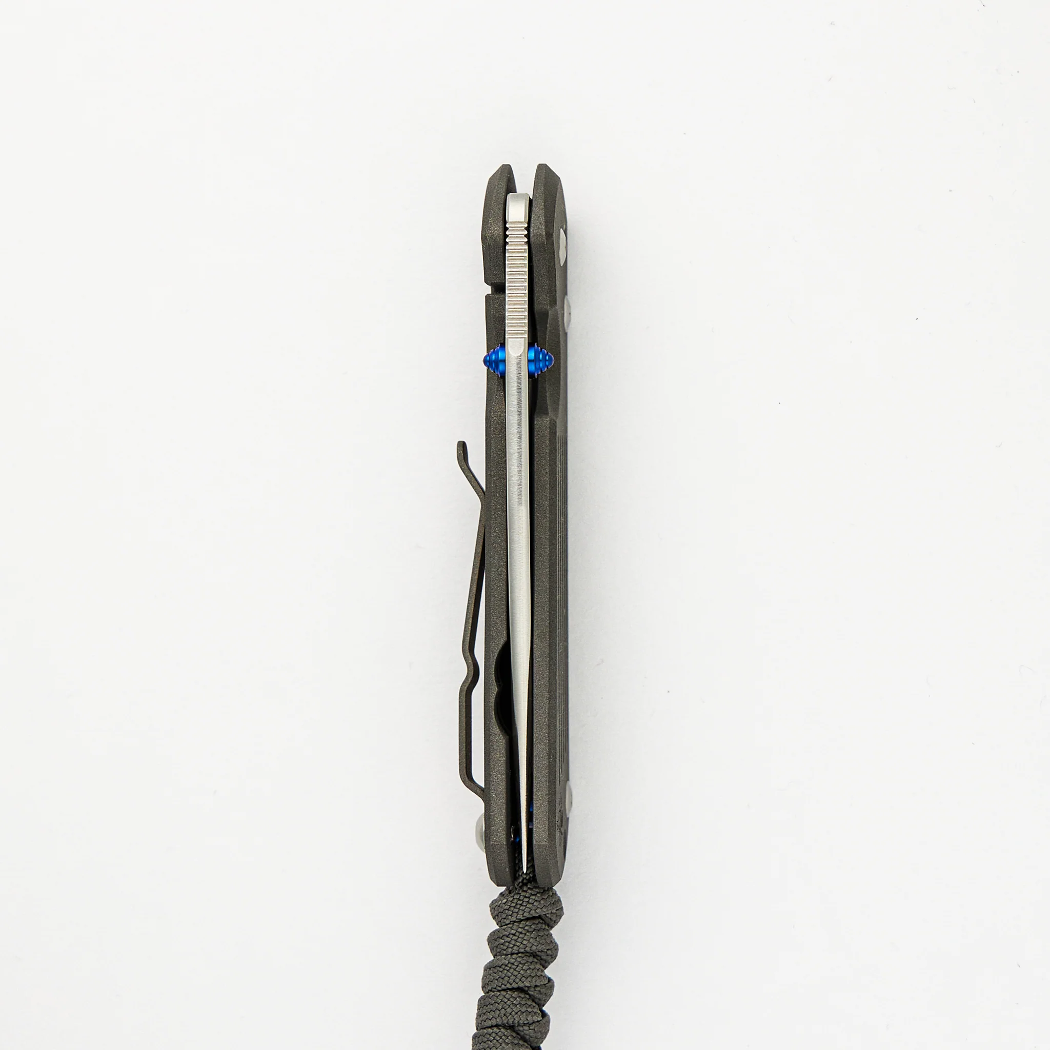 Small Sebenza 31 Prometheus Design Werx Drop Point CPM MagnaCut "Line" Charcoal Lanyard - Image 5