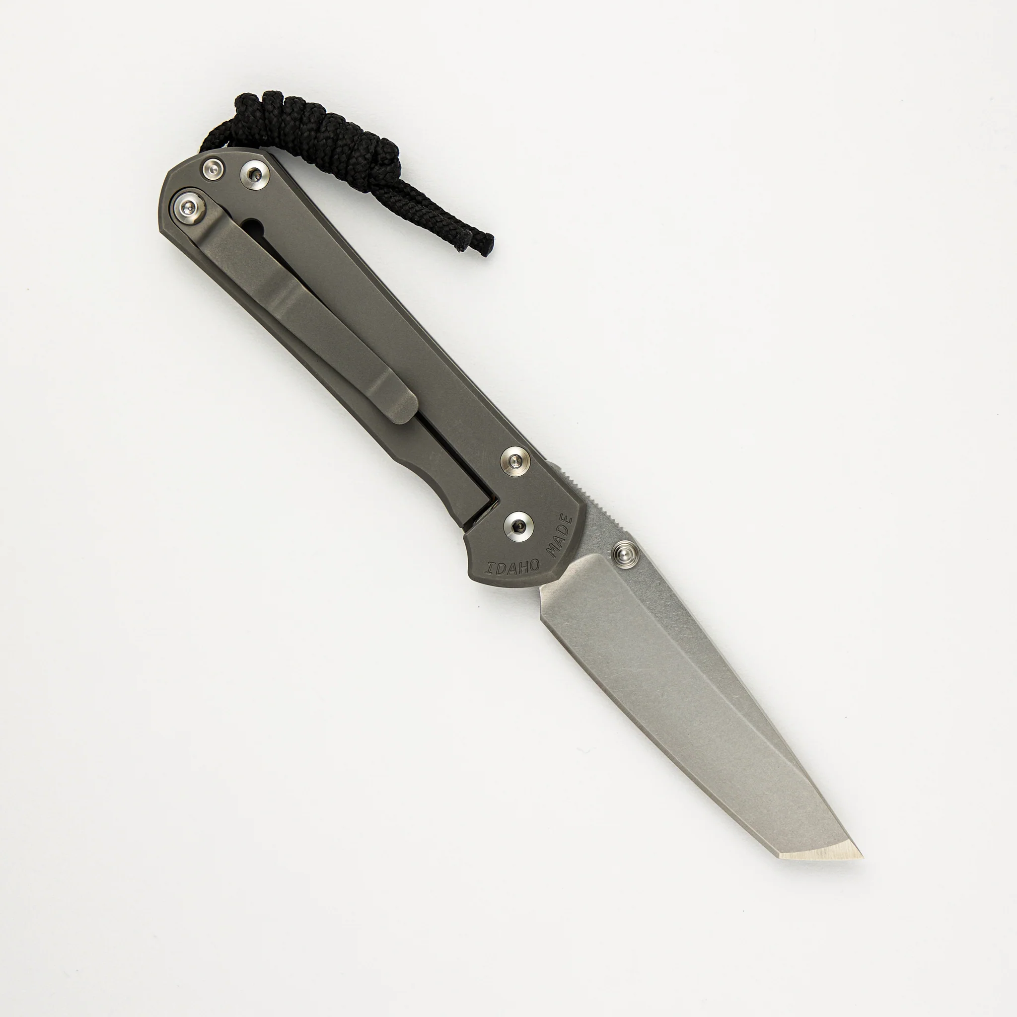 Small Sebenza 31 - Tanto CPM MagnaCut Blade - Glass Blasted - Silver Double Lugs - Image 2