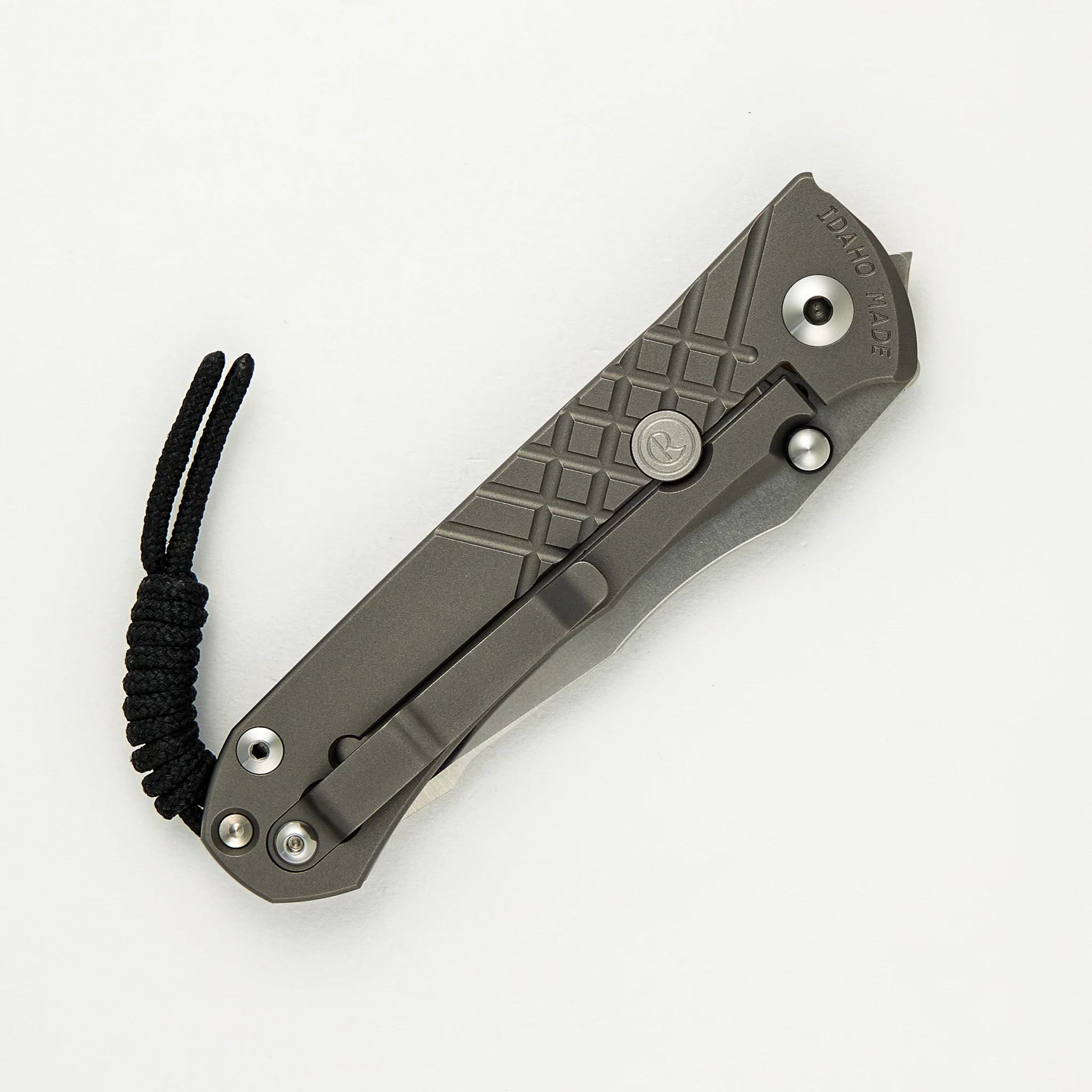 Umnumzaan - Drop Point S35VN Blade - Glass Blasted Titanium Handle - Image 4