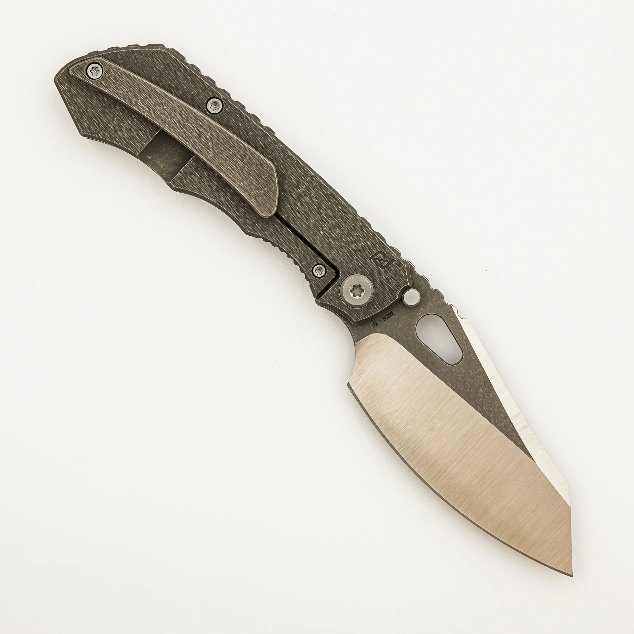 CKF Evo 1.1 - M398 Blade - Titanium Handle - Anna Sebestova Engraving - Image 2
