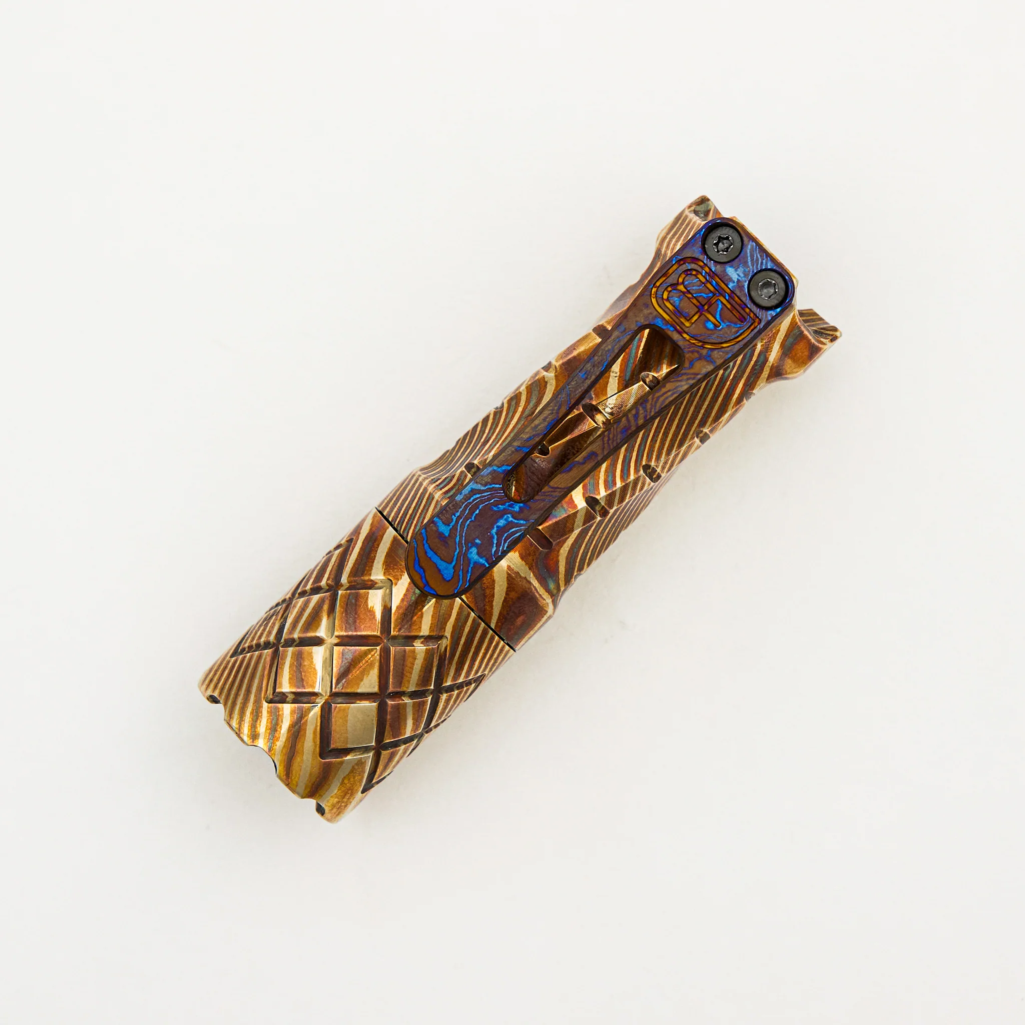 Cptn Axel FTD Flashlight - Mokume Hex/Diamond - Quantum Dragon