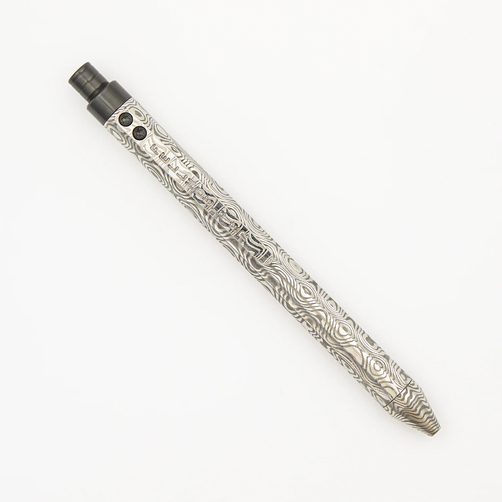 Cptn Axel Full Size TiClicker Pen - Odins Eye Damasteel w/ Zirconium Mechanism - Image 2
