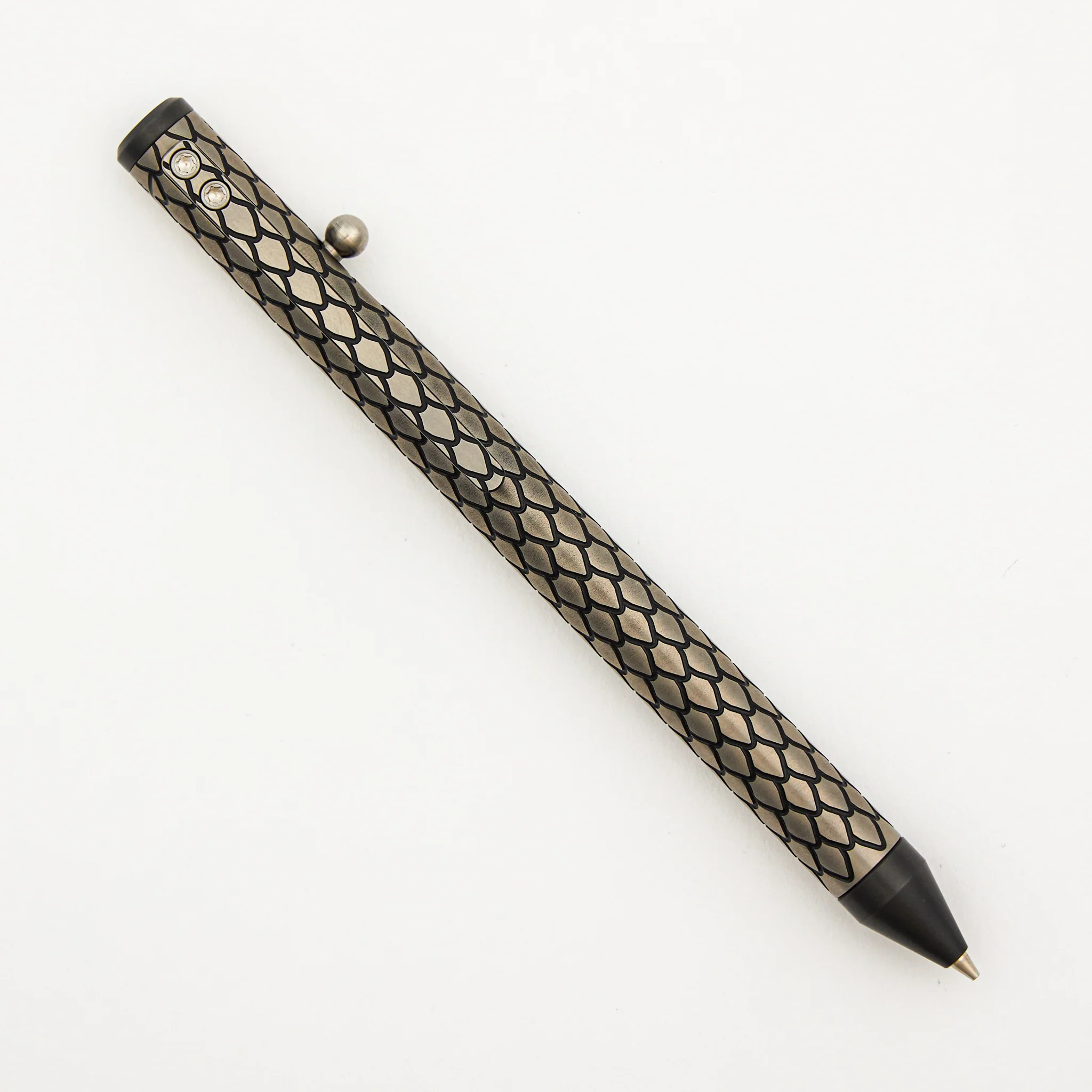 Cptn Axel Pencil - Titanium Tuxedo Dragon W/ Zirconium Accents - Image 2