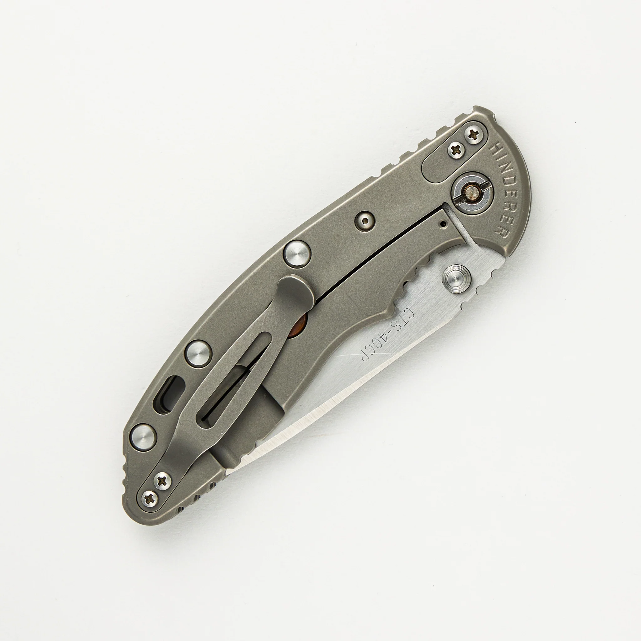 Custom XM-18 3.5" Gen 2 - Non Flipper - Spanto CTS-40CP Blade - Titanium/Black G10 Handle - Image 4