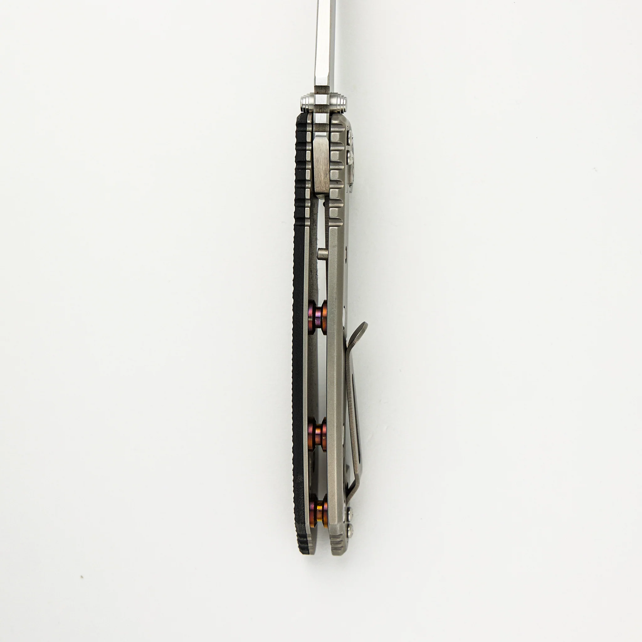 Custom XM-18 3.5" Gen 2 - Non Flipper - Spanto CTS-40CP Blade - Titanium/Black G10 Handle - Image 7