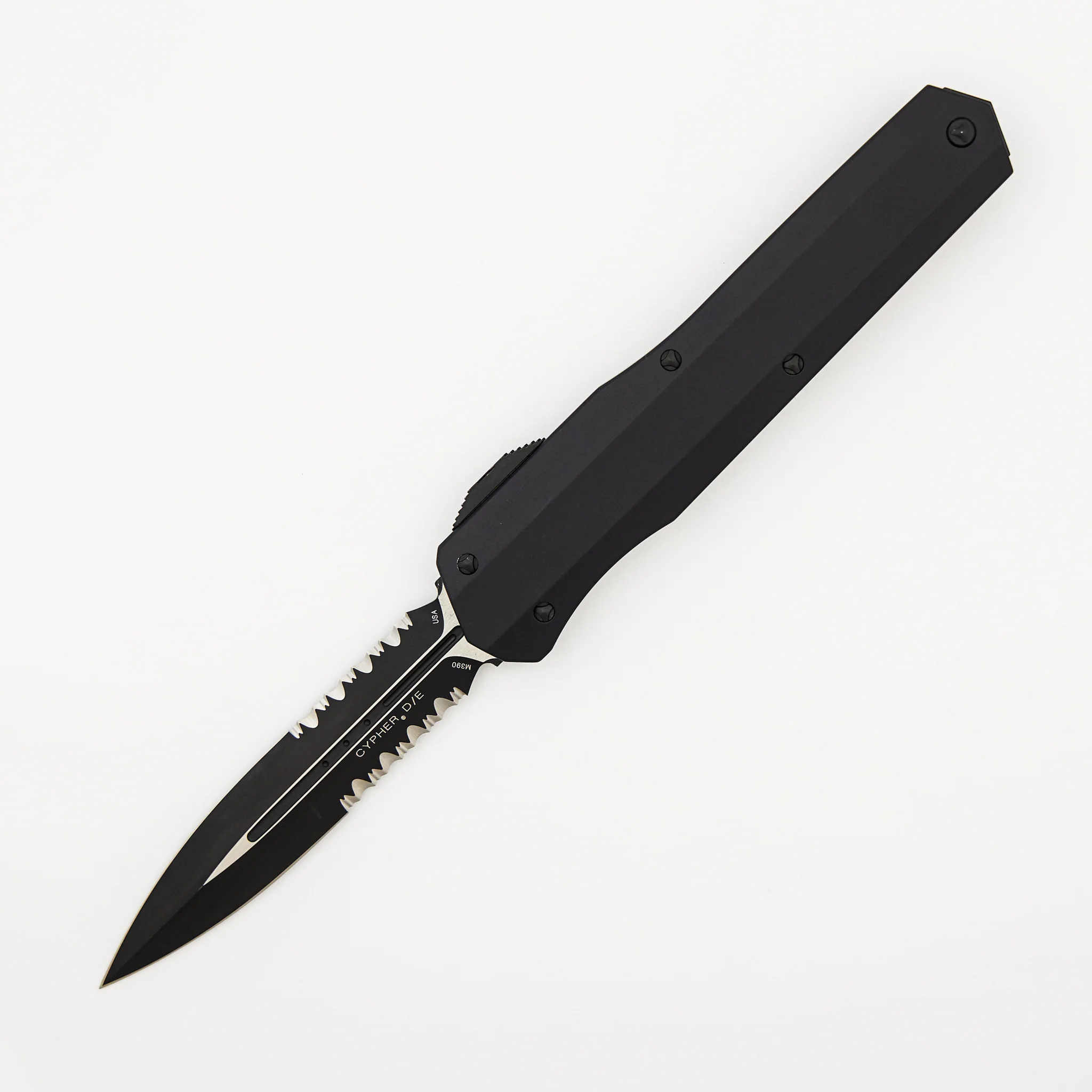 Cypher - D/E Partial Serrated M390 Tactical Standard 242S-2T