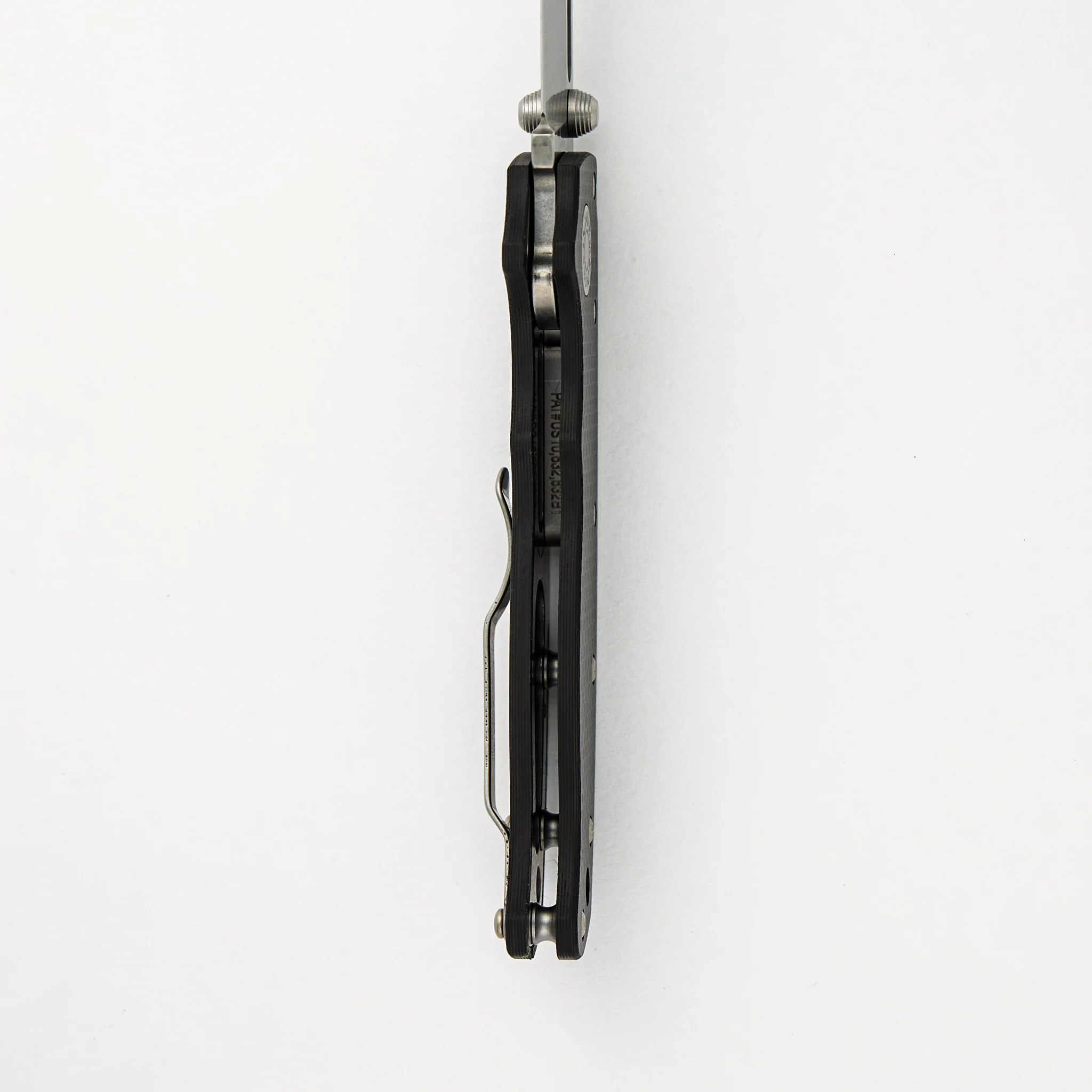 AD20.5 20CV Carbon Fiber Handle Clip Point Stonewash Blade - Image 6