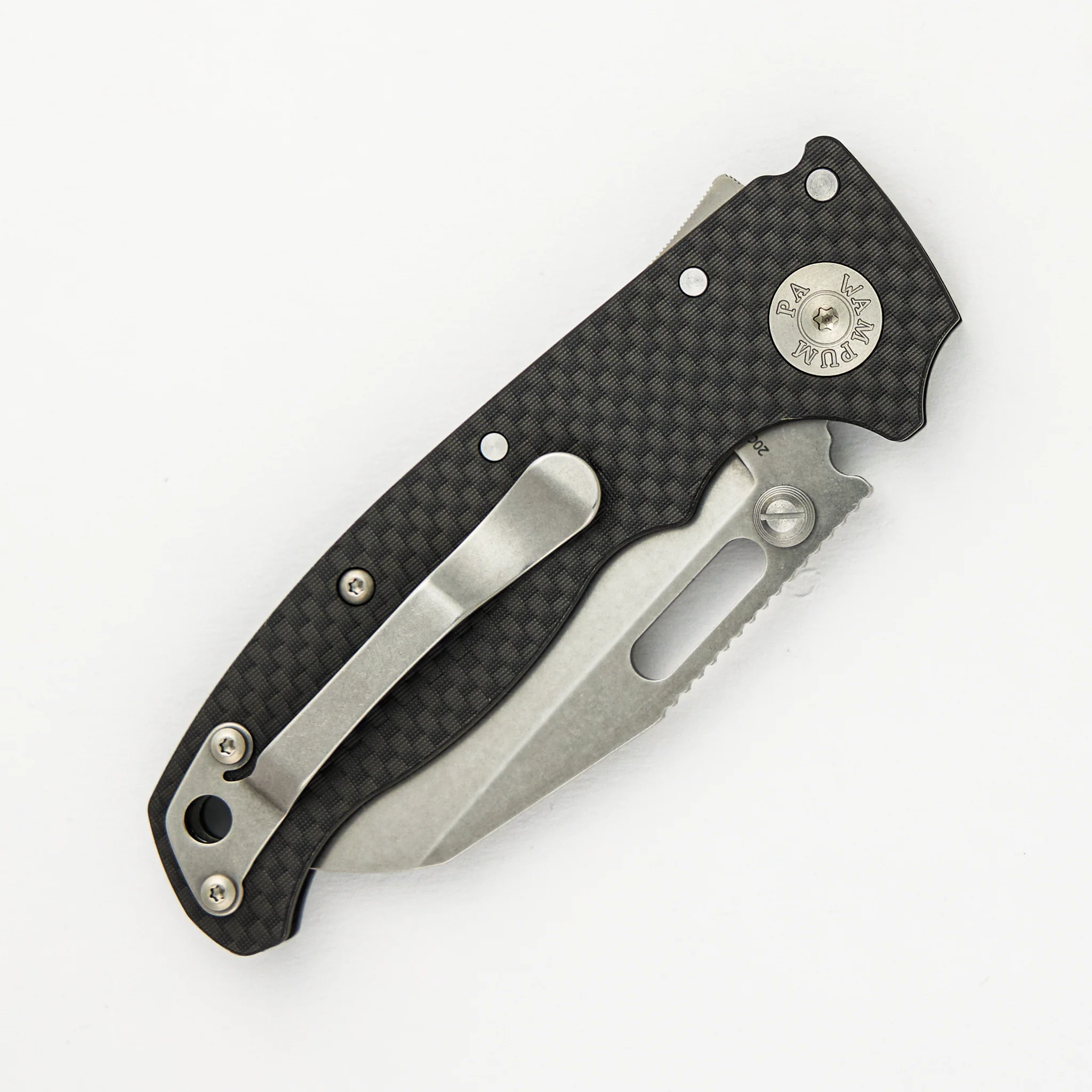 AD20.5 20CV Carbon Fiber Handle Shark Foot Stonewash Blade - Image 4