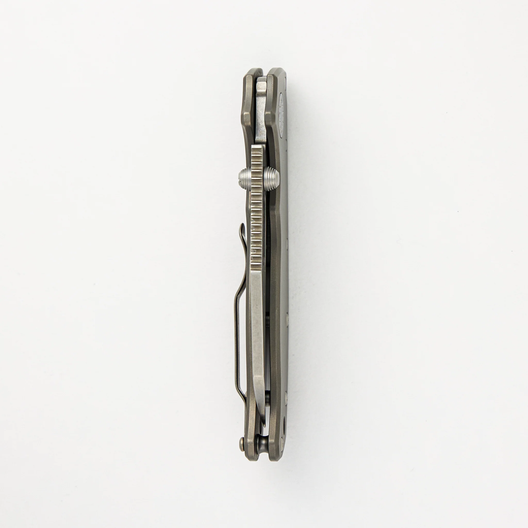 AD20.5 20CV Smooth Titanium Handle Shark Foot Stonewash Blade - Image 5