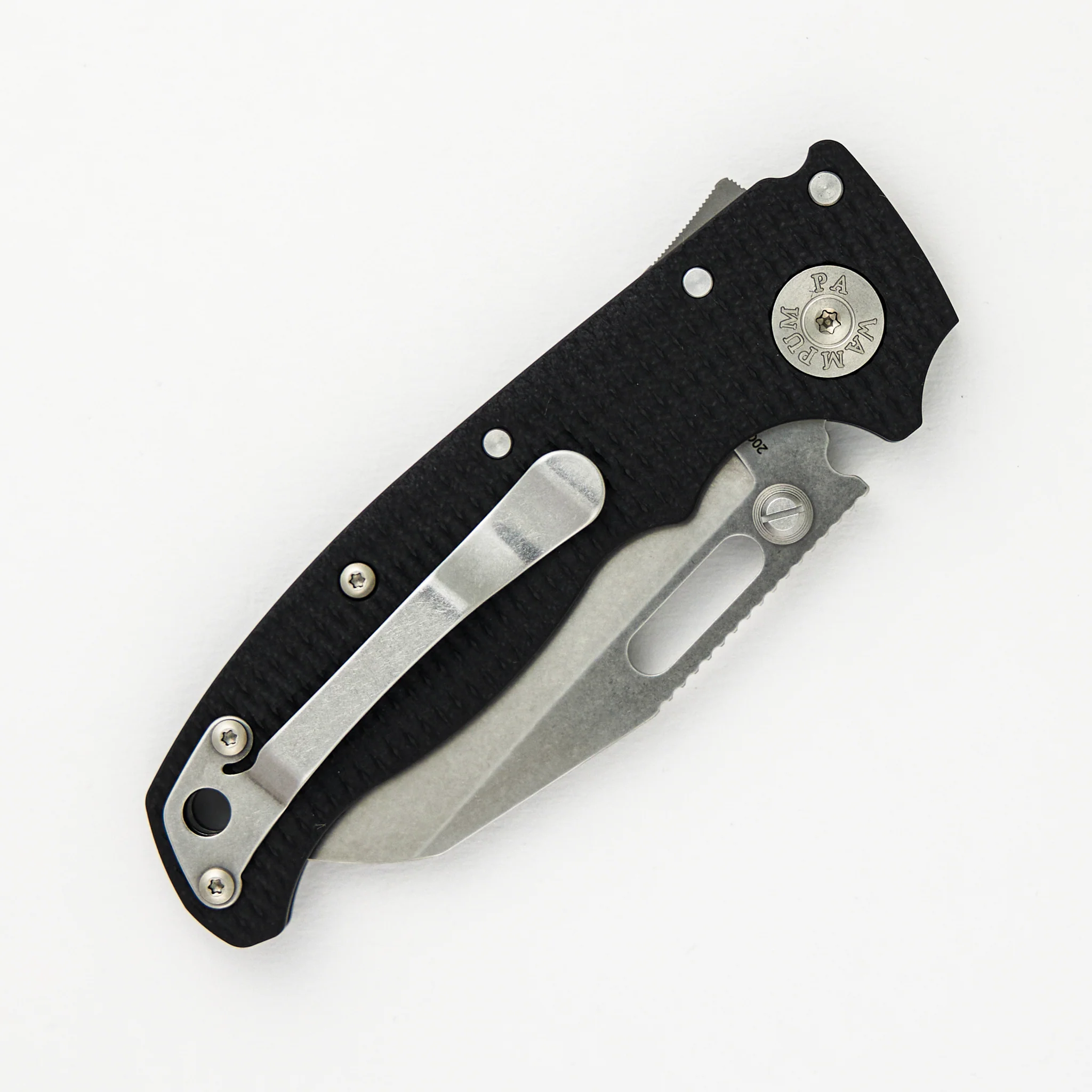 AD20.5 20CV Black G10 Handle Shark Foot Stonewash Blade - Image 4