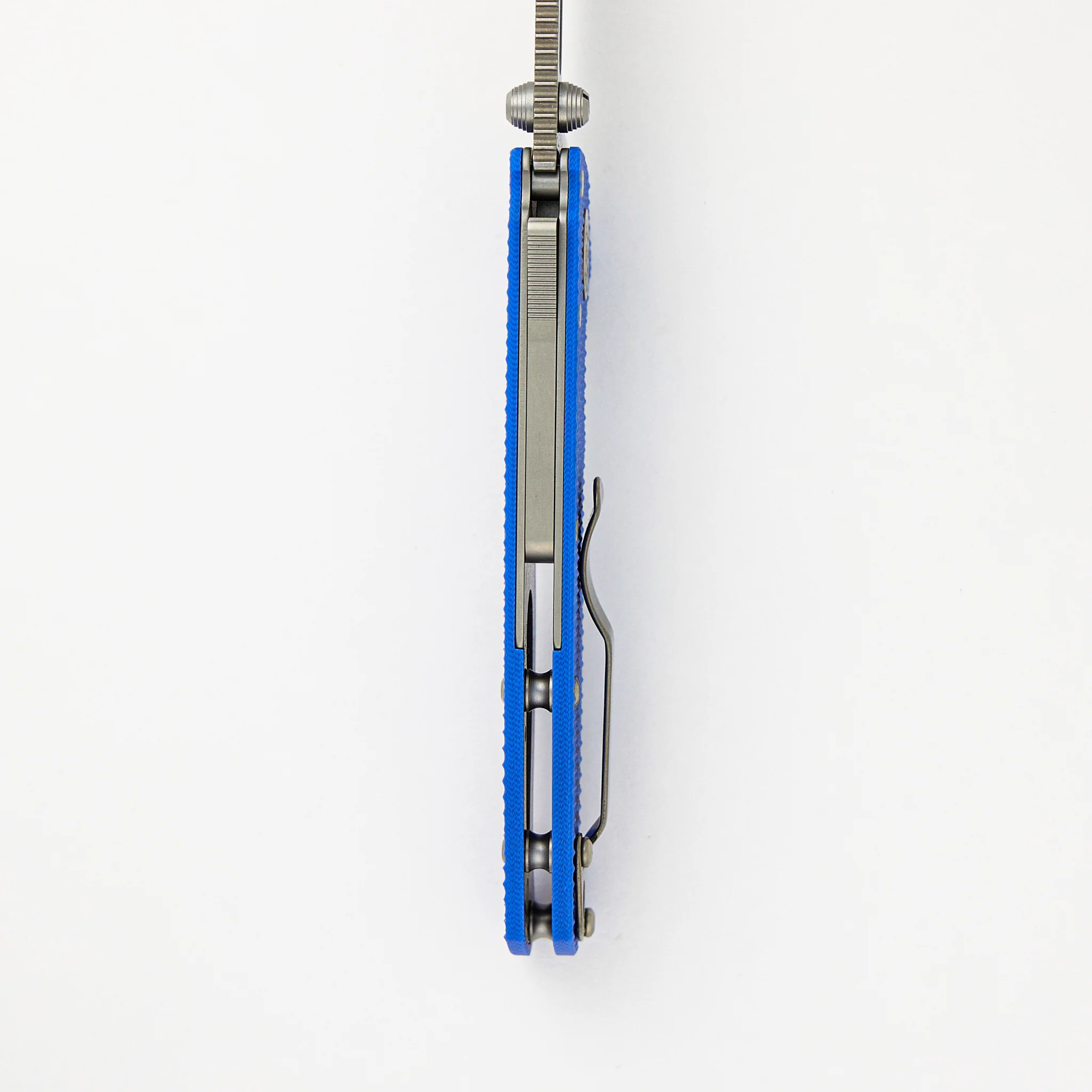 AD20.5 20CV Blue G10 Handle Clip Point Stonewash Blade - Image 7