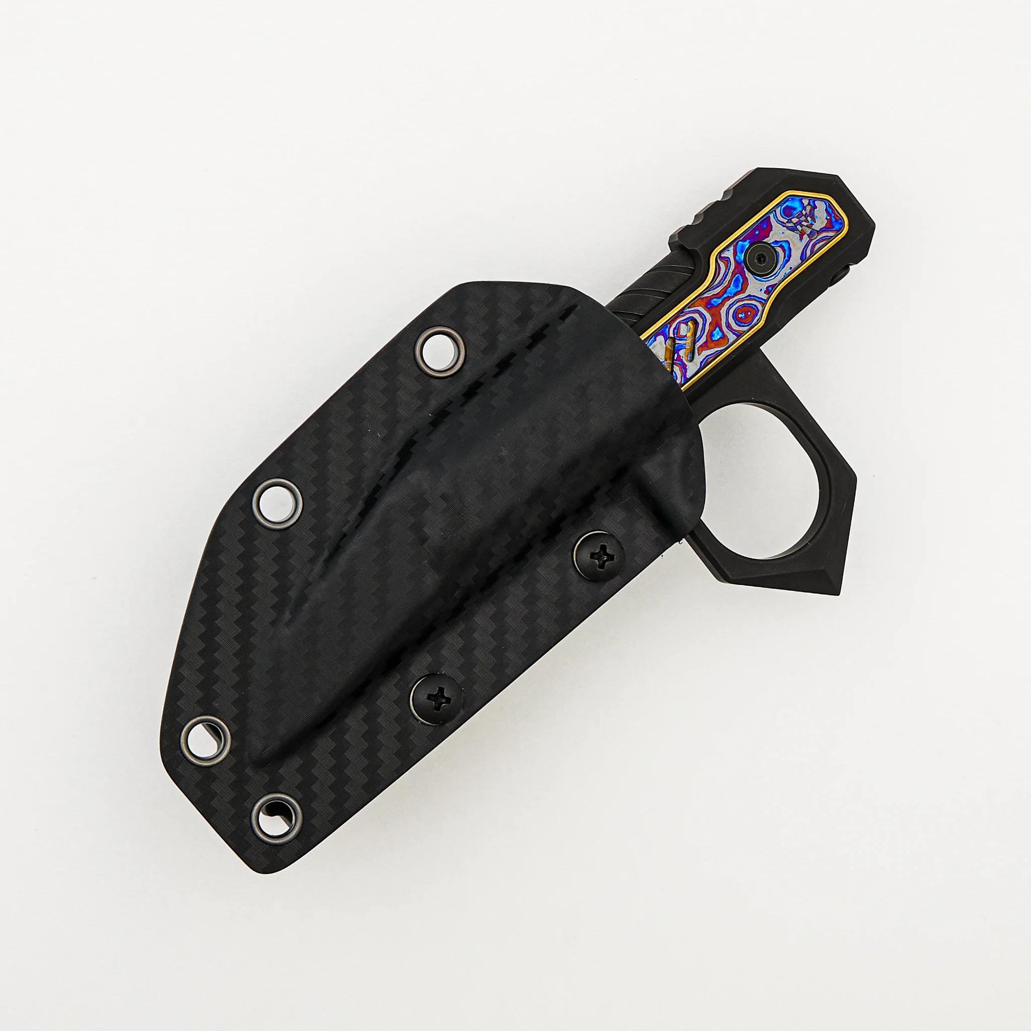 E-002-02 - Black/Bronze Anodized Titanium/Black Timascus Handle - Image 3