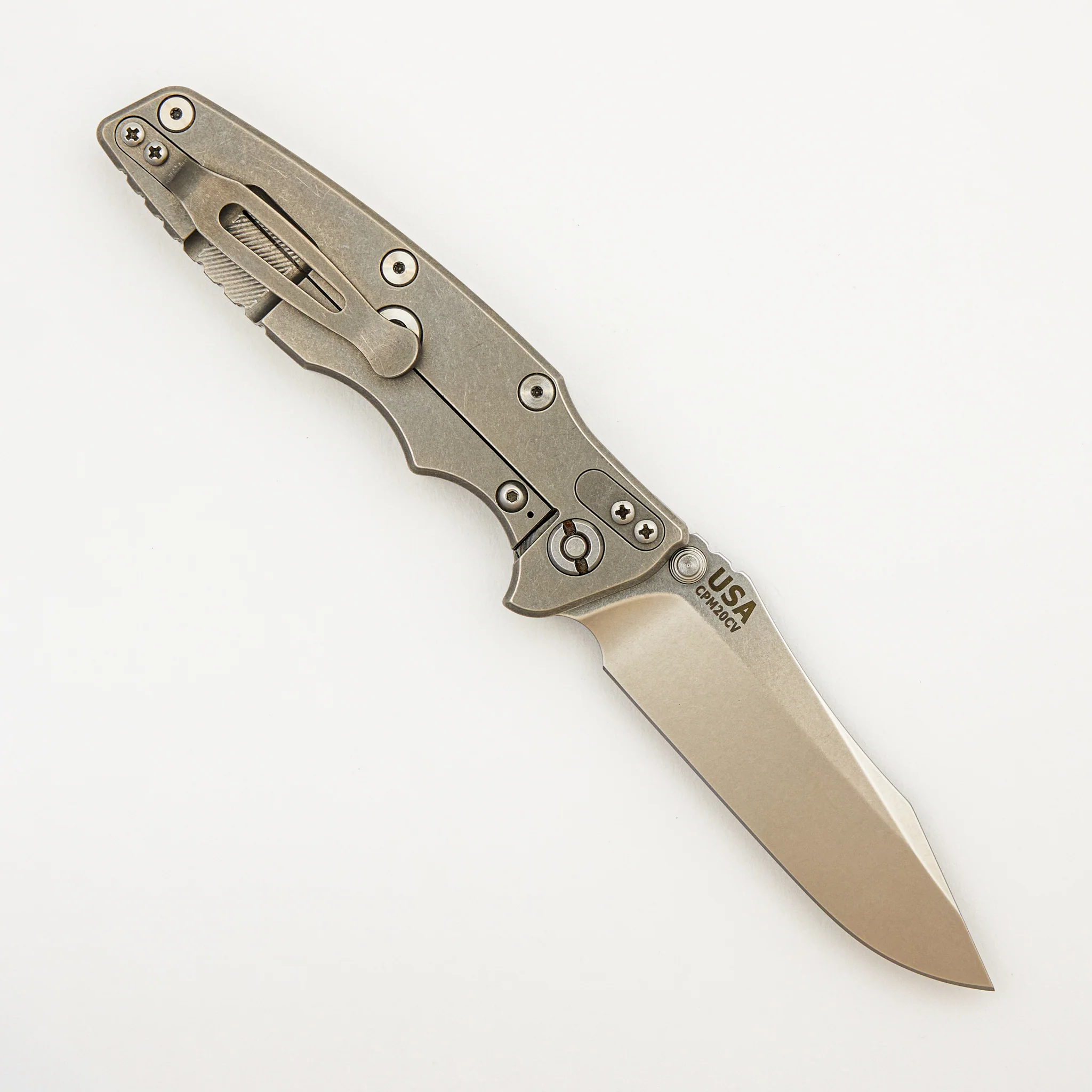 Eklipse 3.5" - CPM20CV Spearpoint - Non-Flipper - Tri-Way - Stonewash - Image 2