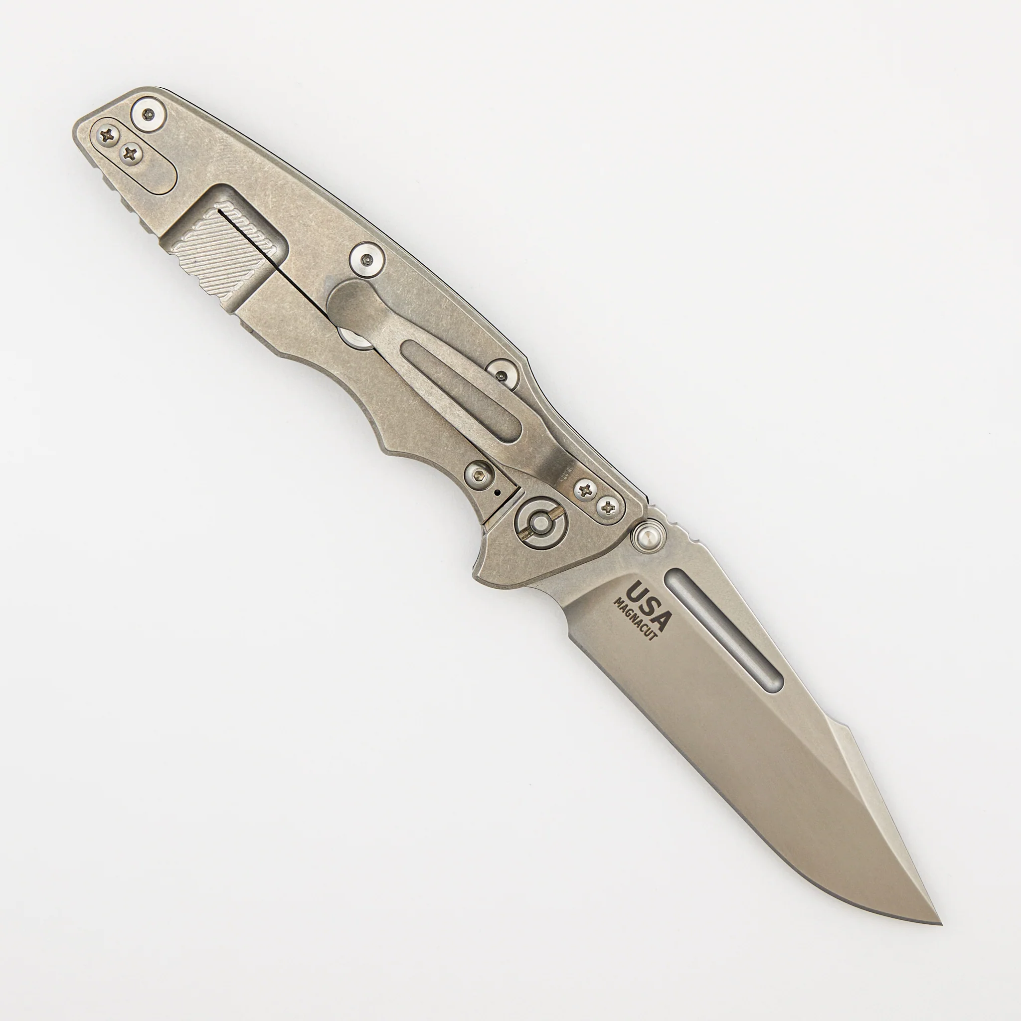 Eklipse 3.5" - MagnaCut Skinny Fullered Harpoon Spearpoint - Non-Flipper - Tri-Way - Stonewash - Black G10 - Image 2