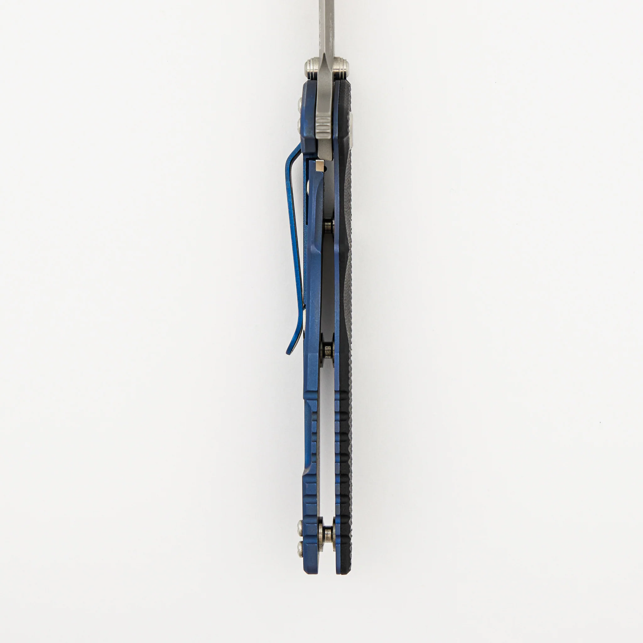 Eklipse 3.5" - MagnaCut Skinny Fullered Harpoon Spearpoint - Tri-Way - Battle Blue - Black G10 - Image 6