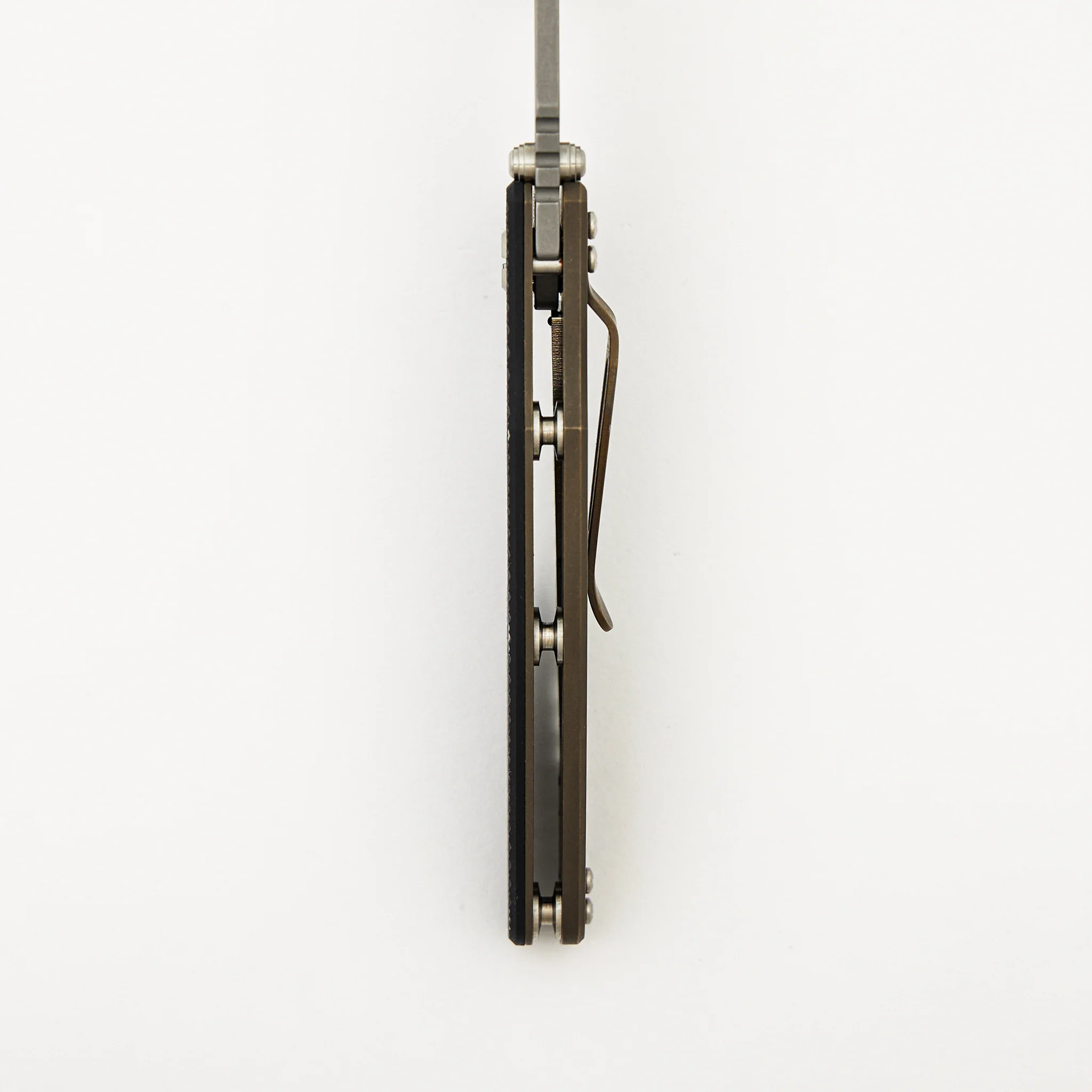 Eklipse 3.5" - MagnaCut Skinny Slicer - Hollow Grind - Tri-Way - Battle Bronze - Black G10 - Image 7