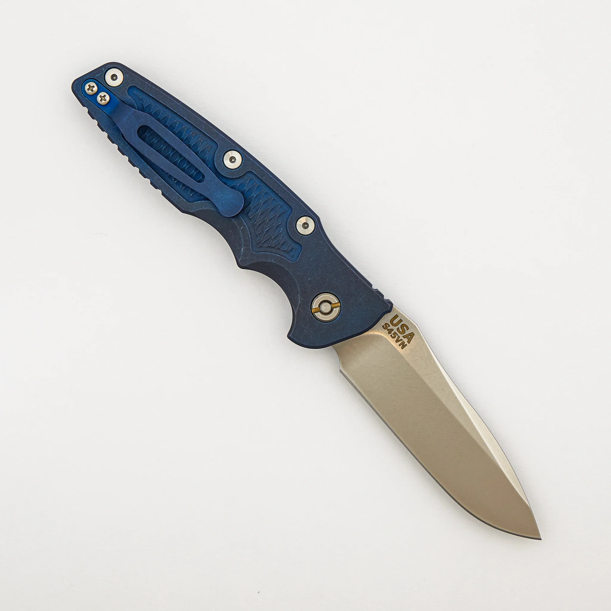 Eklipse 3.5" - Automatic - S45VN Spearpoint - Battle Blue - Stonewash Blade - Image 2