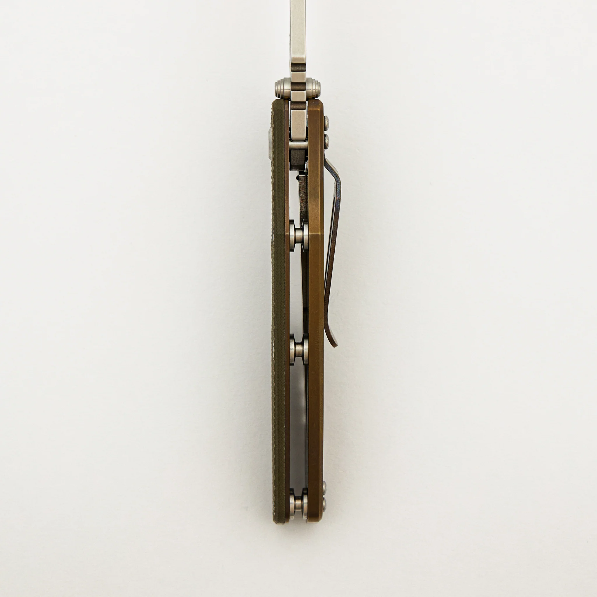 Eklipse 3.5" - S45VN Spearpoint - Tri-Way - Stonewash Bronze - OD Green G10 - Image 7