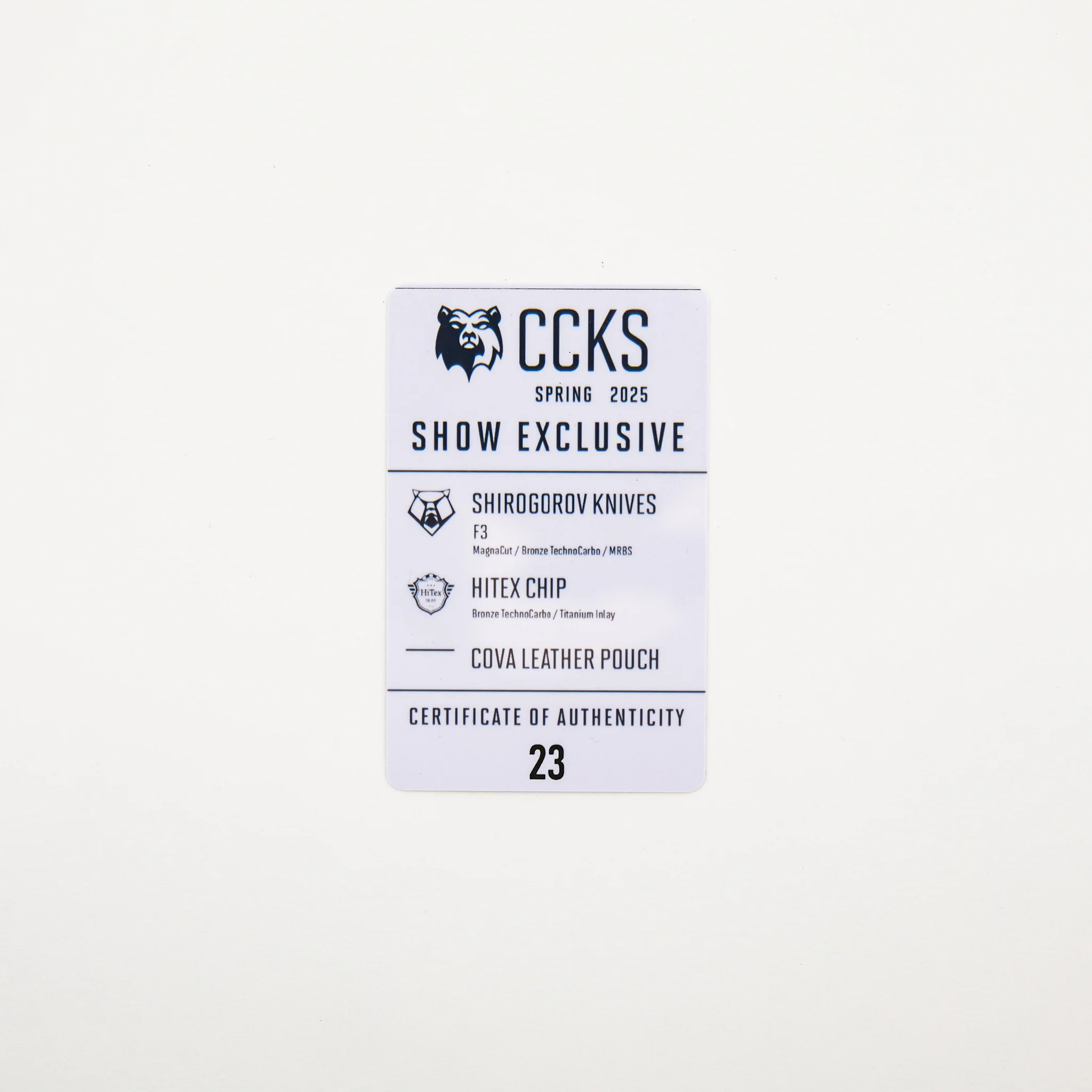 F3 - CCKS Spring 2025 Show Exclusive Set - HiTex Gear Poker Chip - Cova Leather Pouch - Image 14