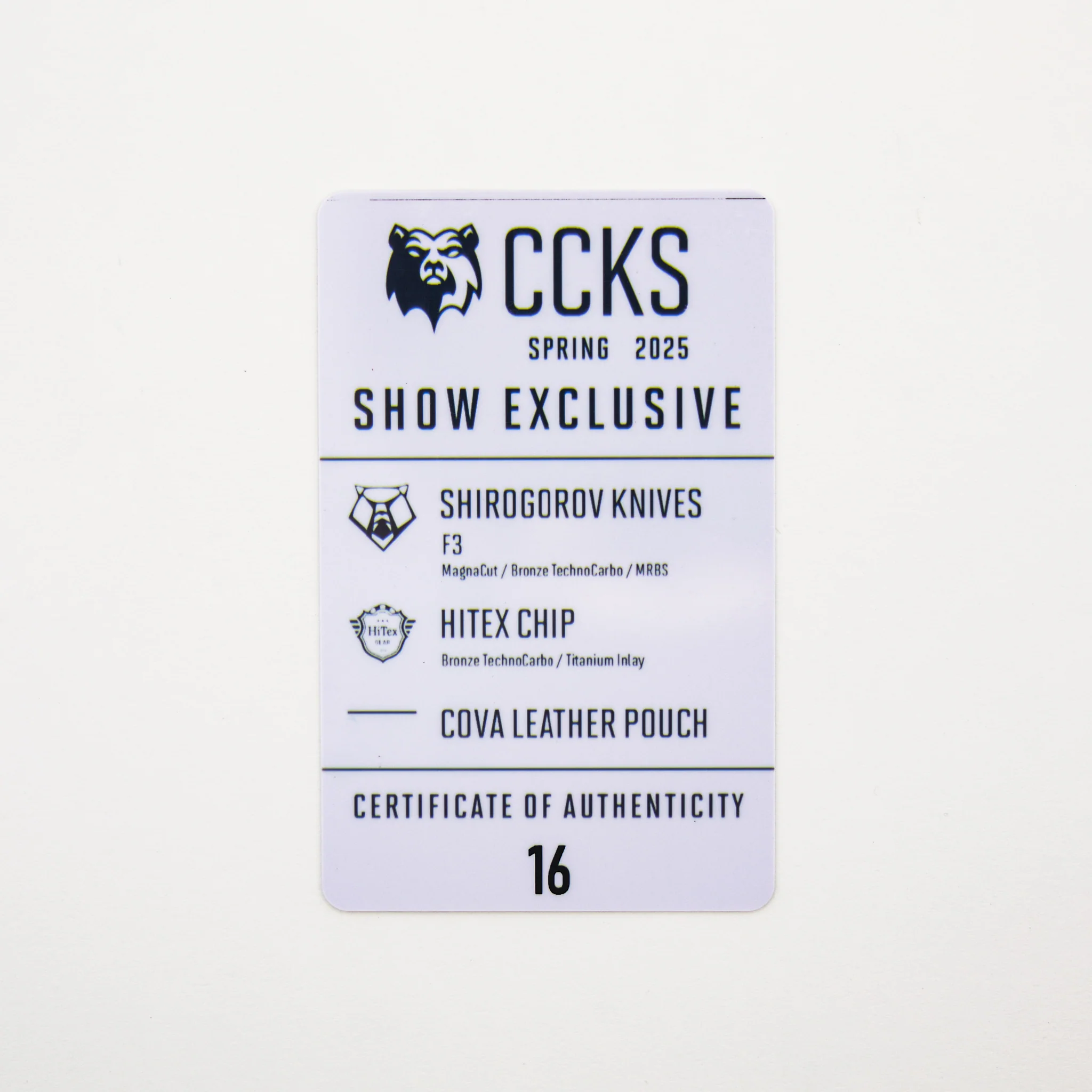 F3 - CCKS Spring 2025 Show Exclusive Set - HiTex Gear Poker Chip - Cova Leather Pouch - Image 13
