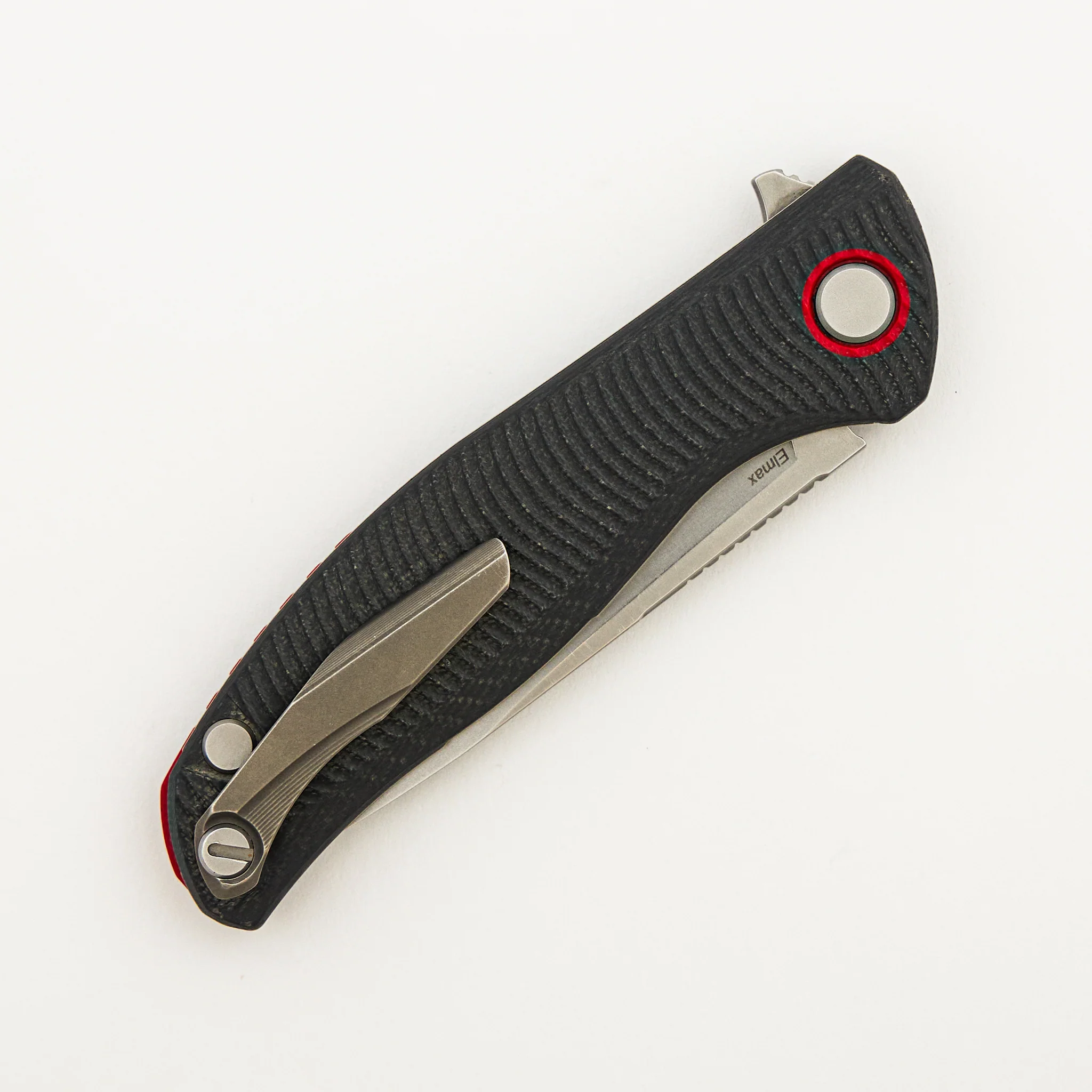 F3 - Elmax Blade - Gray G10 Handle W/ Red Accents - MRBS - Image 4