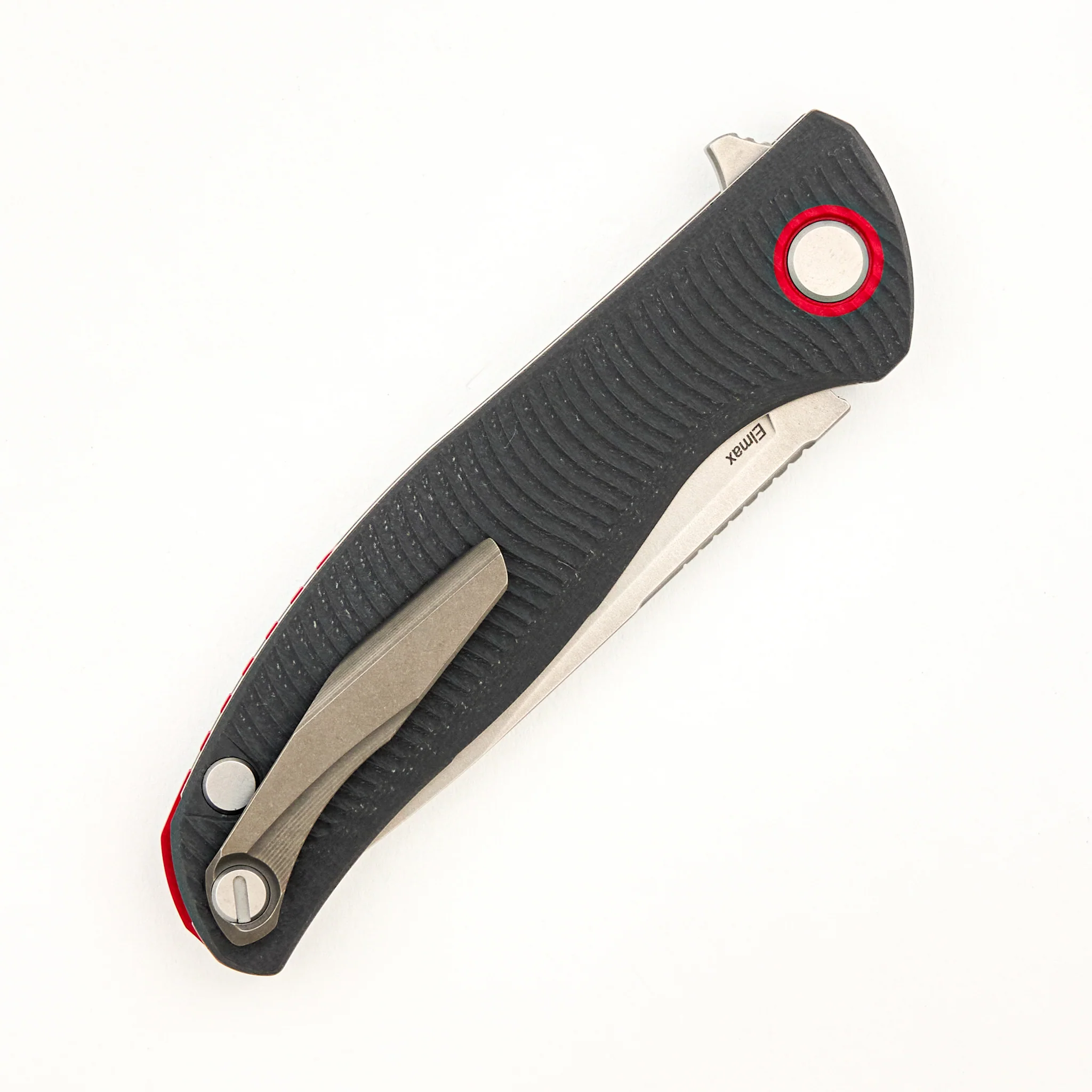 F3 - Elmax Blade - Gray G10 Handle W/ Red Accents - MRBS - Image 4