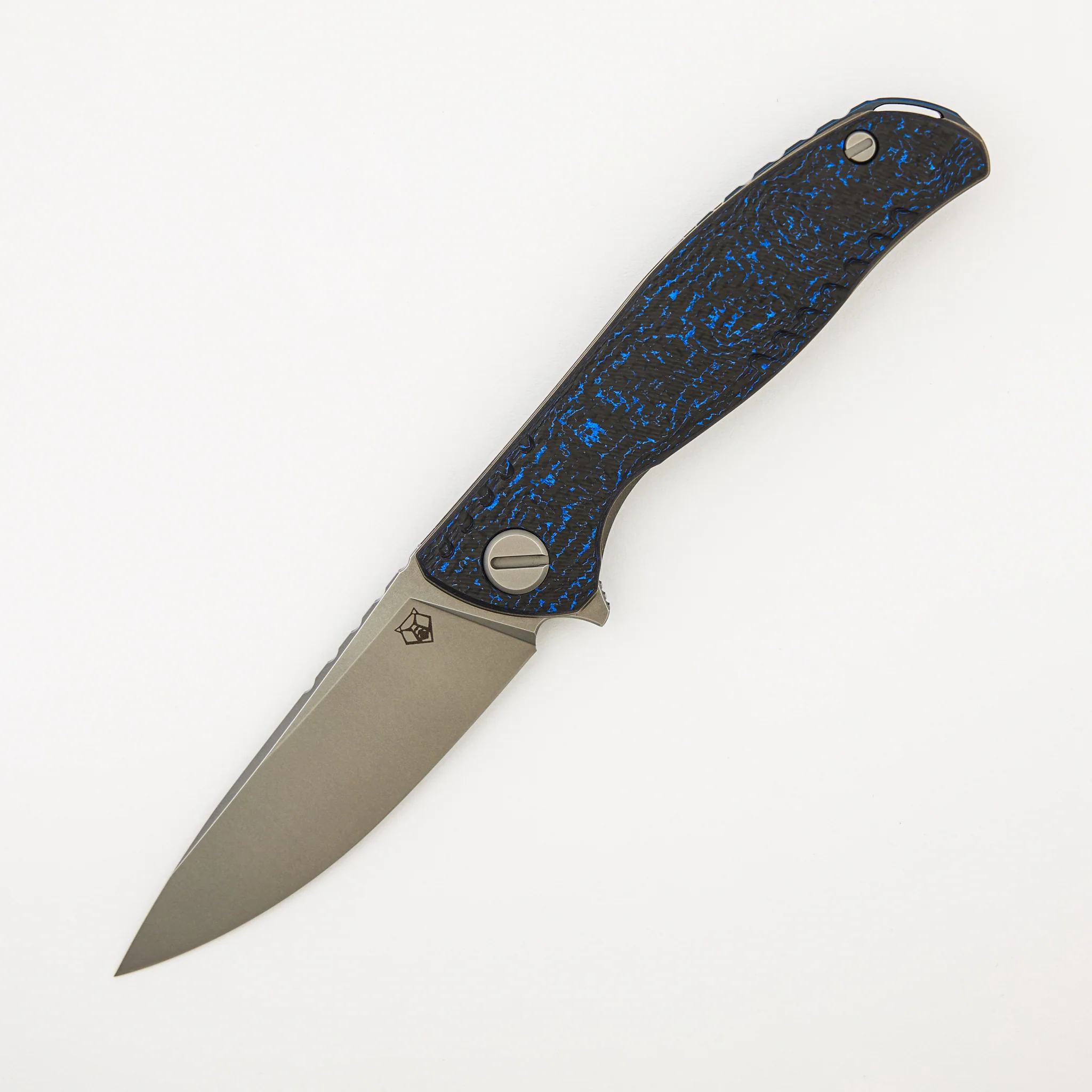 F3 NS - M390 Blade - Blue Carbon Fiber Handle - MRBS